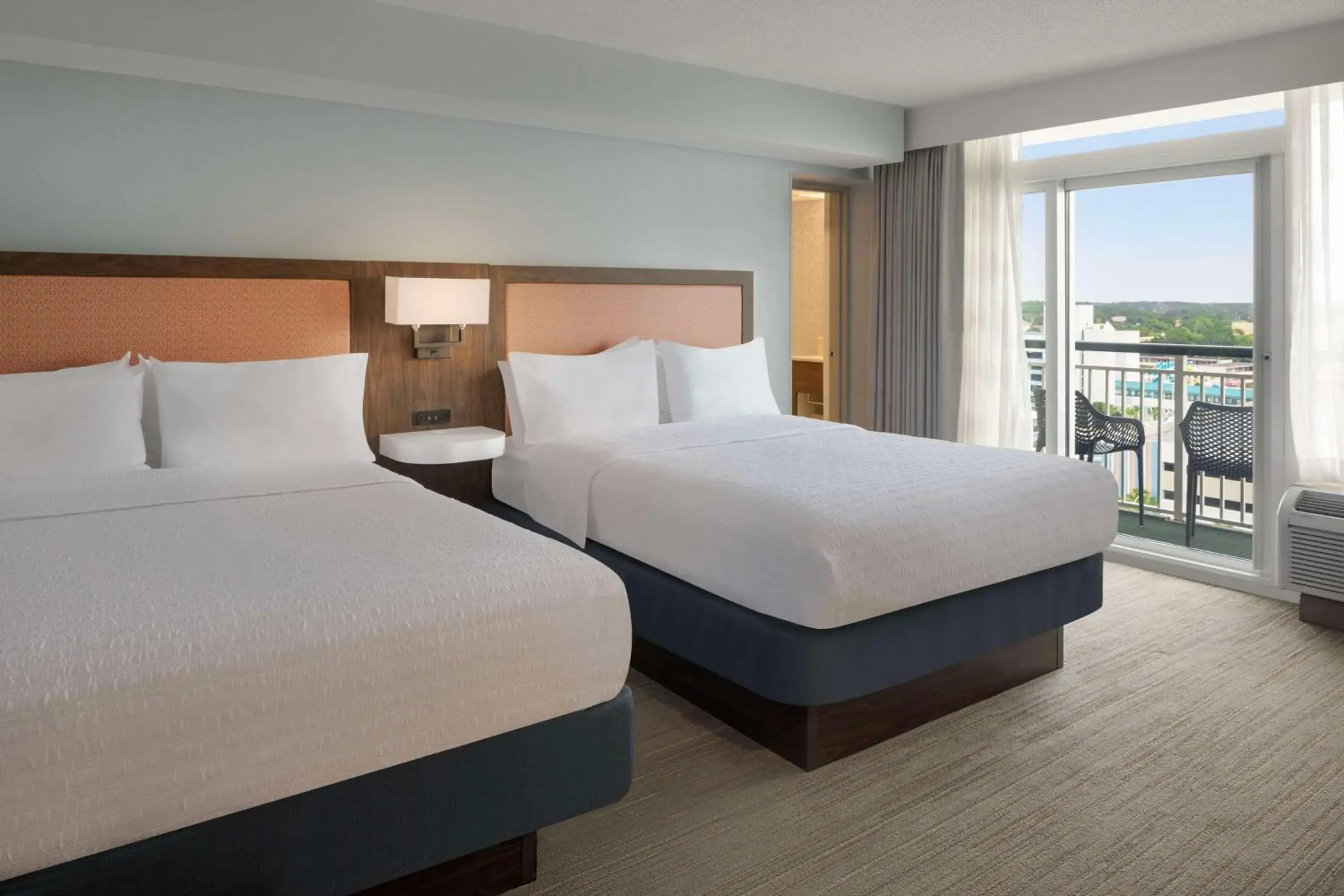 2 Queen Beds - partial Oceanview in Hampton Inn & Suites Myrtle Beach Oceanfront 2 Queen Beds - partial Oceanview in Hampton Inn & Suites Myrtle Beach Oceanfront