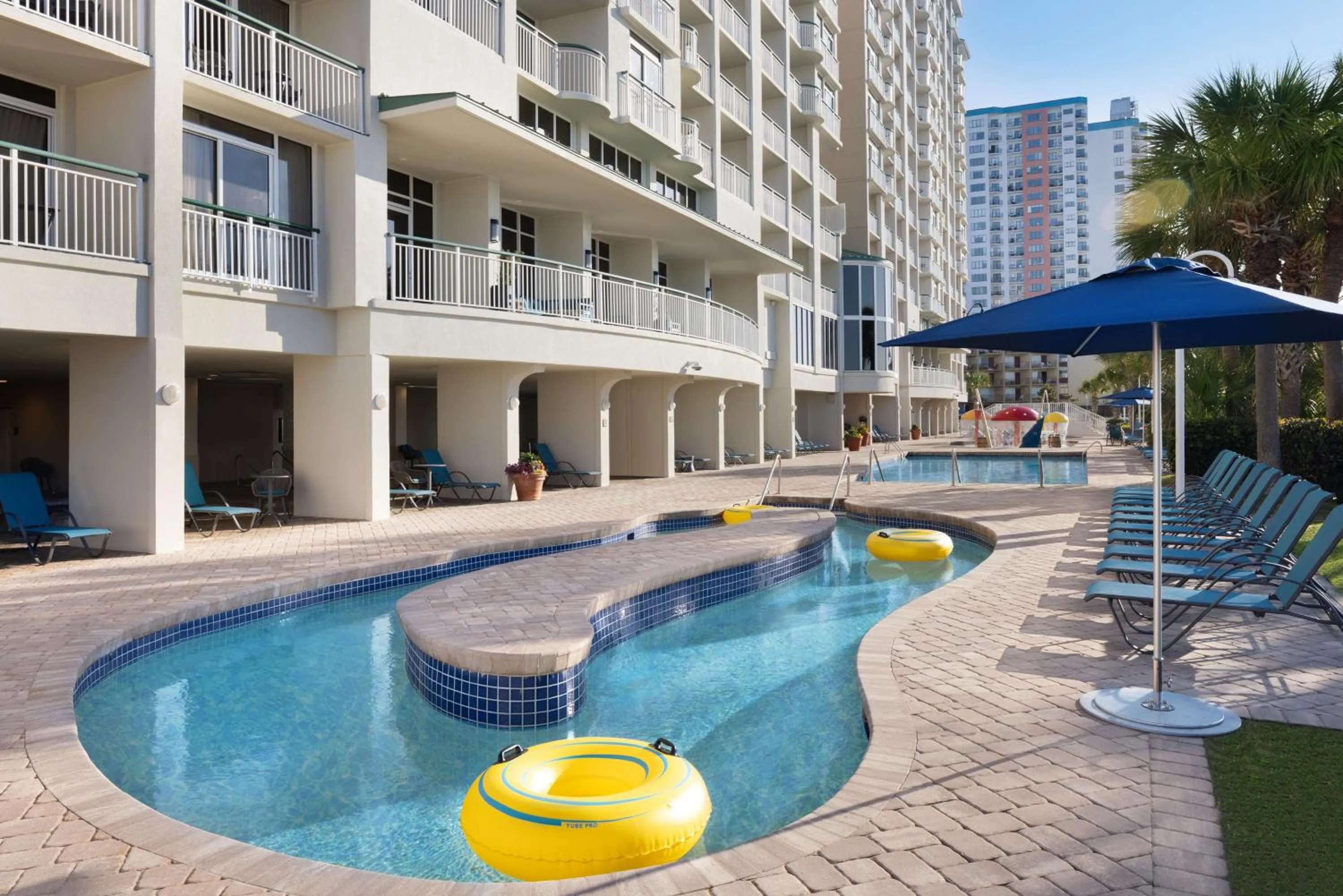 Pool view in Hampton Inn & Suites Myrtle Beach Oceanfront