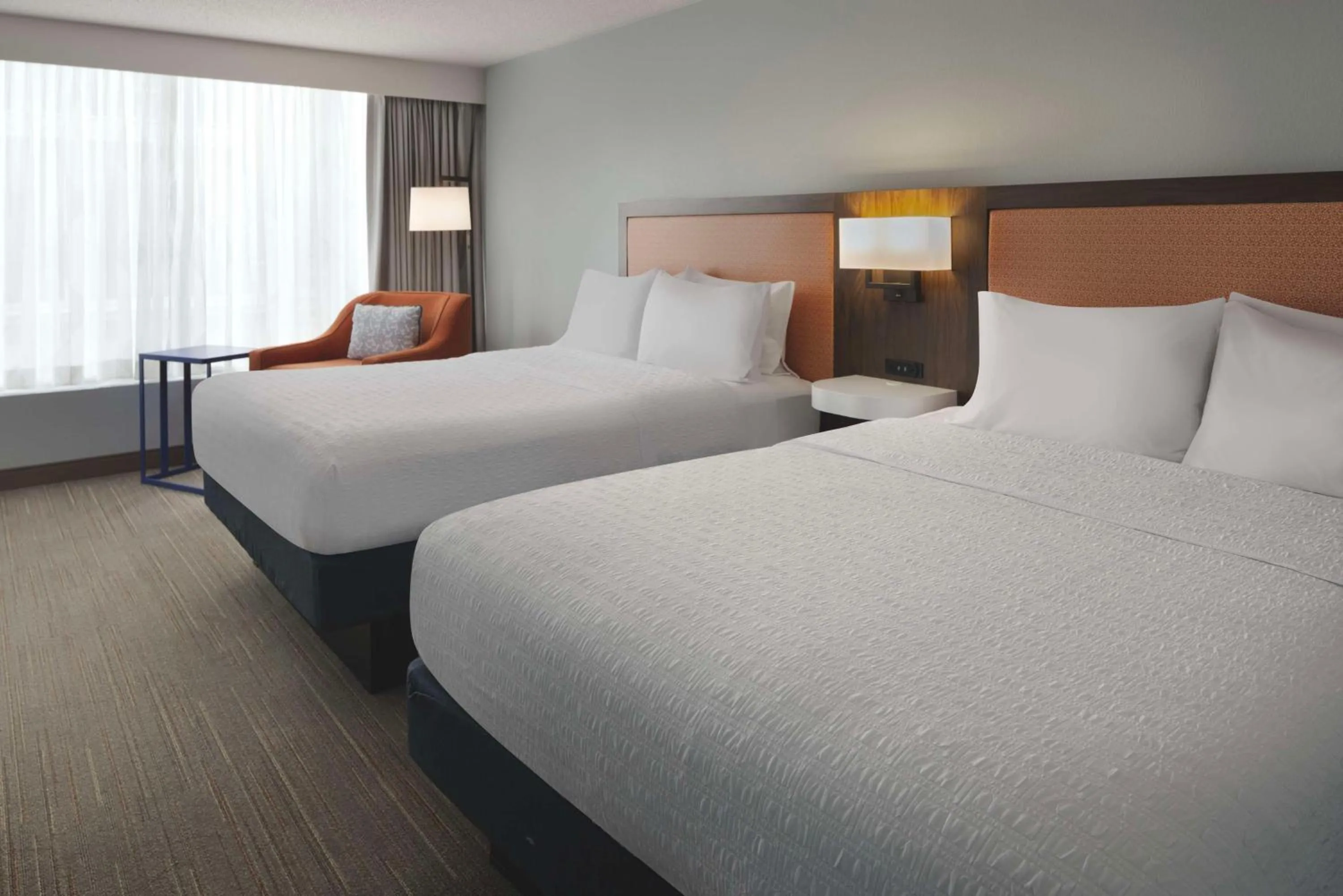 Bed in Hampton Inn & Suites Myrtle Beach Oceanfront