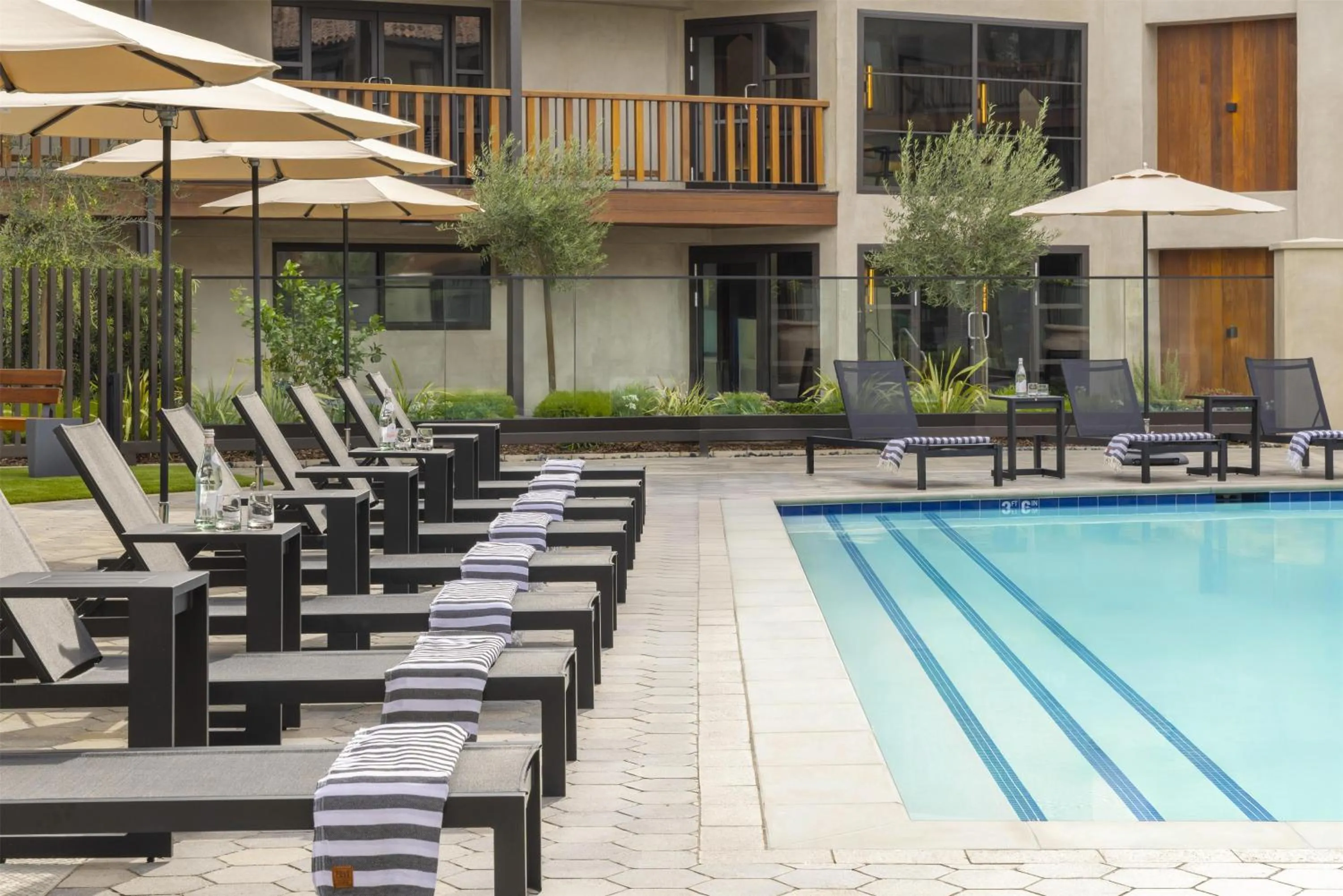 Pool view in Casa Mani Resort Napa Valley, Curio Collection By Hilton