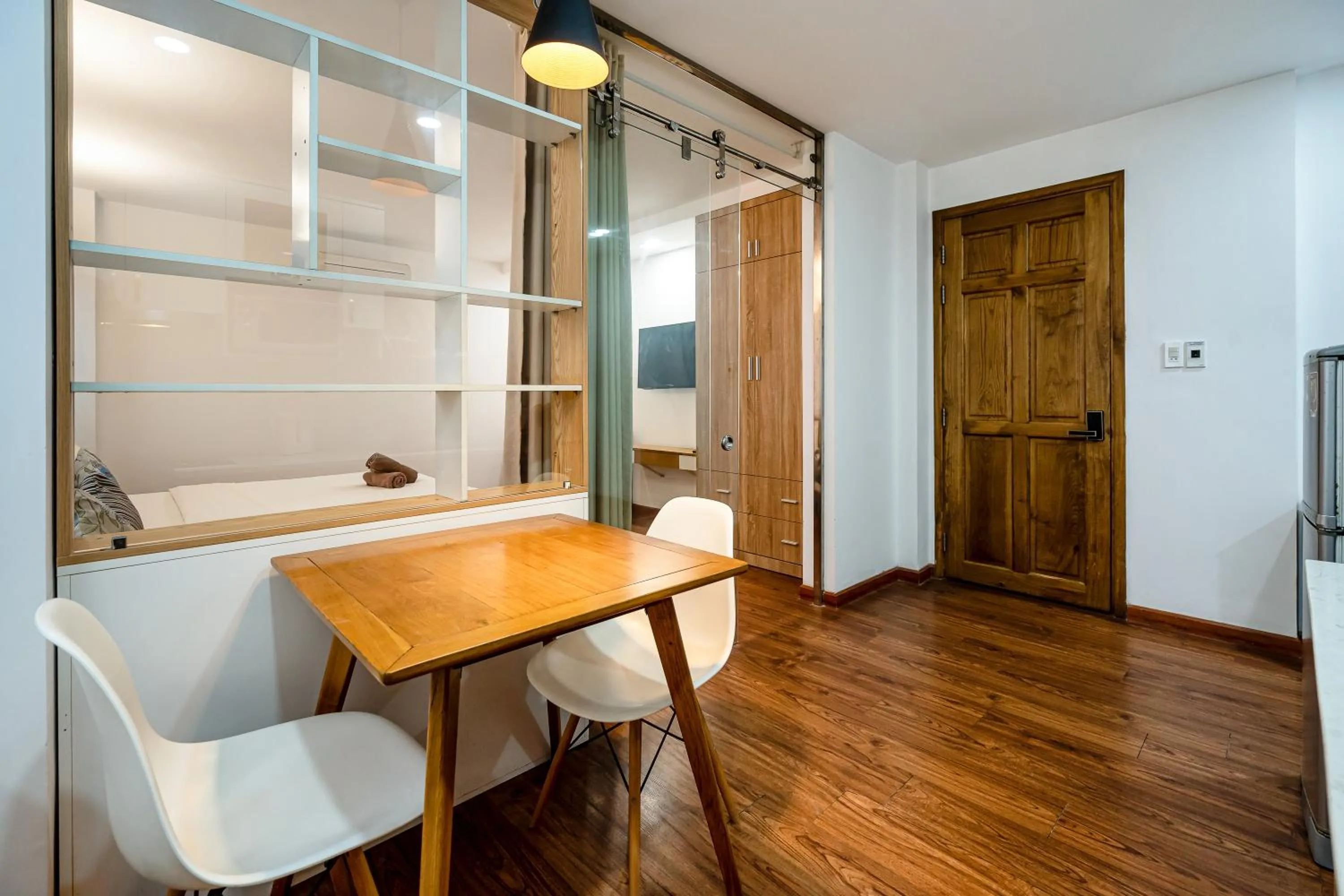 Kitchen or kitchenette in SaigonOne Serviced Apartment