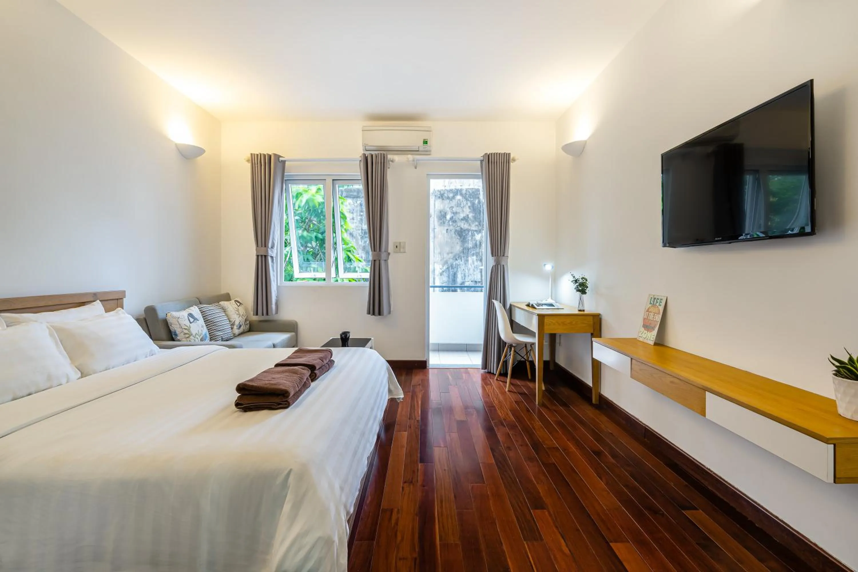 Bedroom, Bed in SaigonOne Serviced Apartment