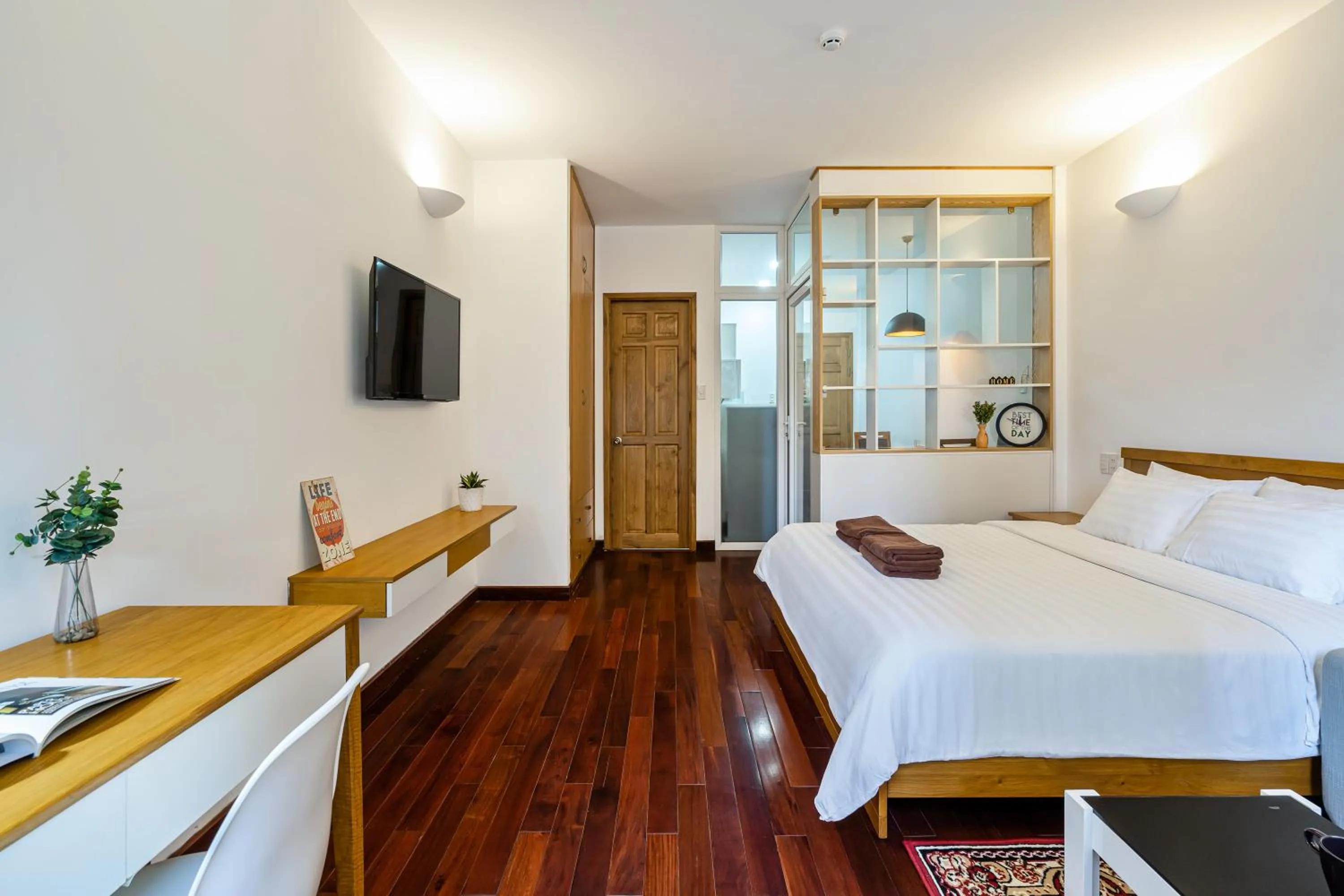 Bedroom, Bed in SaigonOne Serviced Apartment