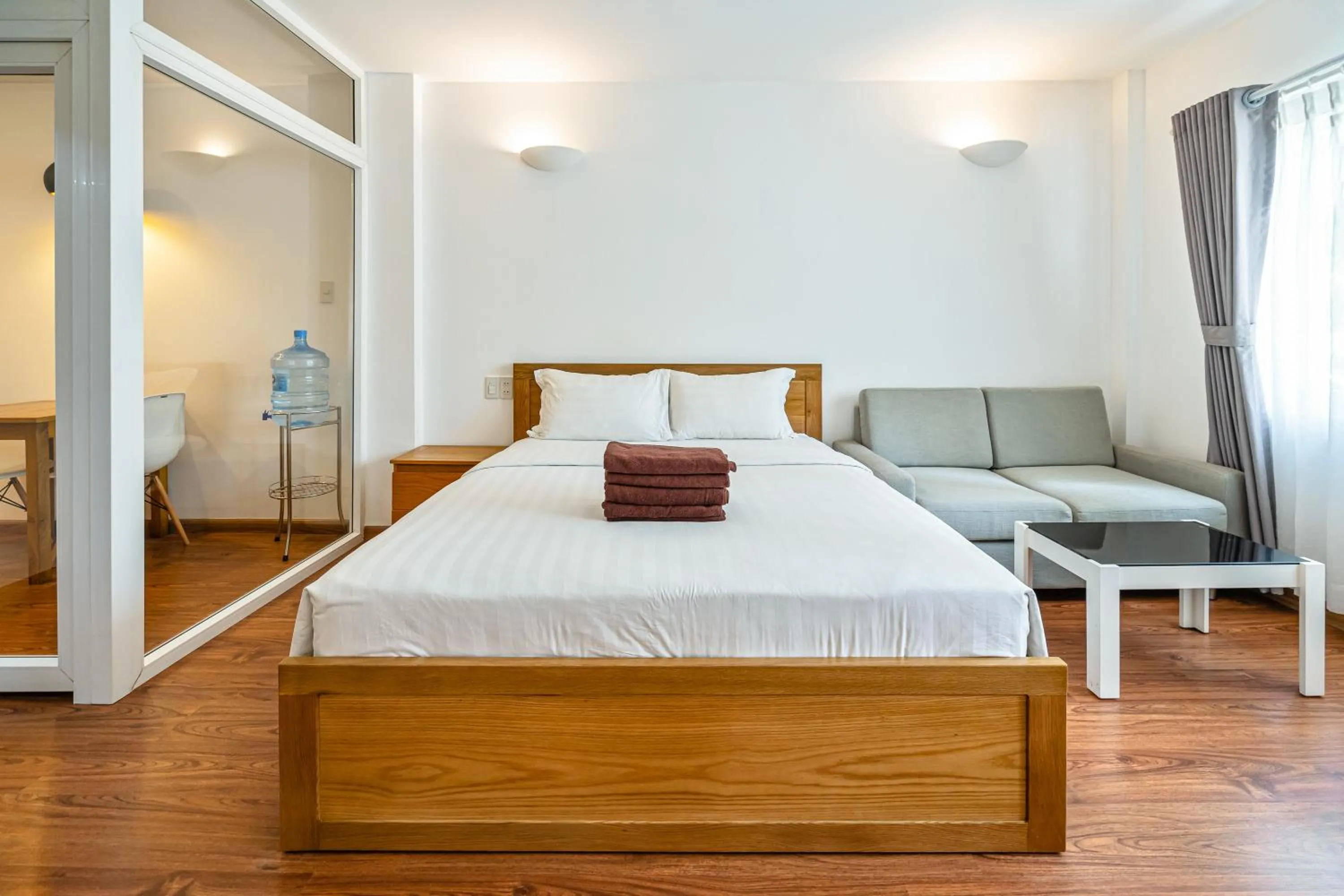 Bedroom, Bed in SaigonOne Serviced Apartment