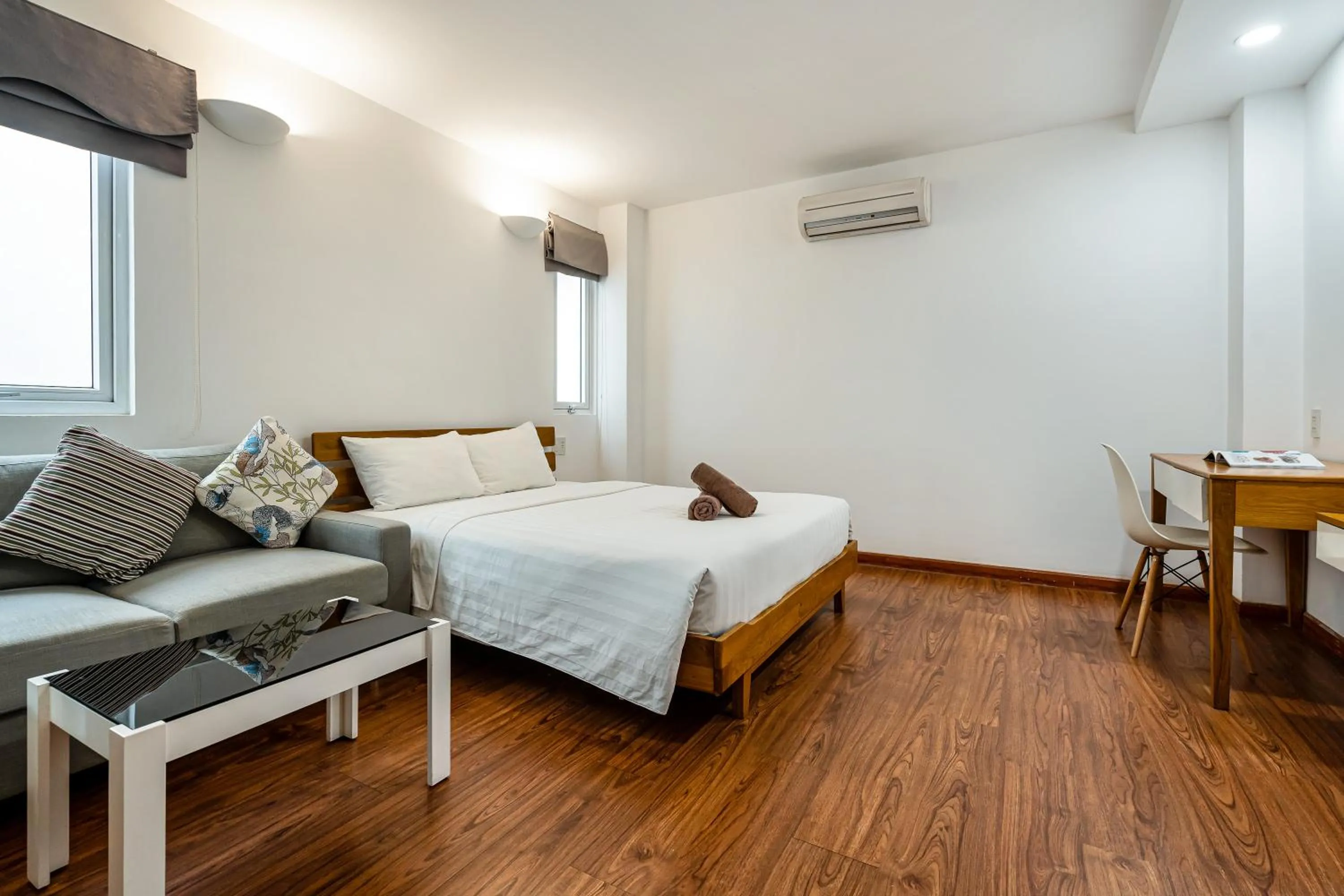 Bedroom, Bed in SaigonOne Serviced Apartment