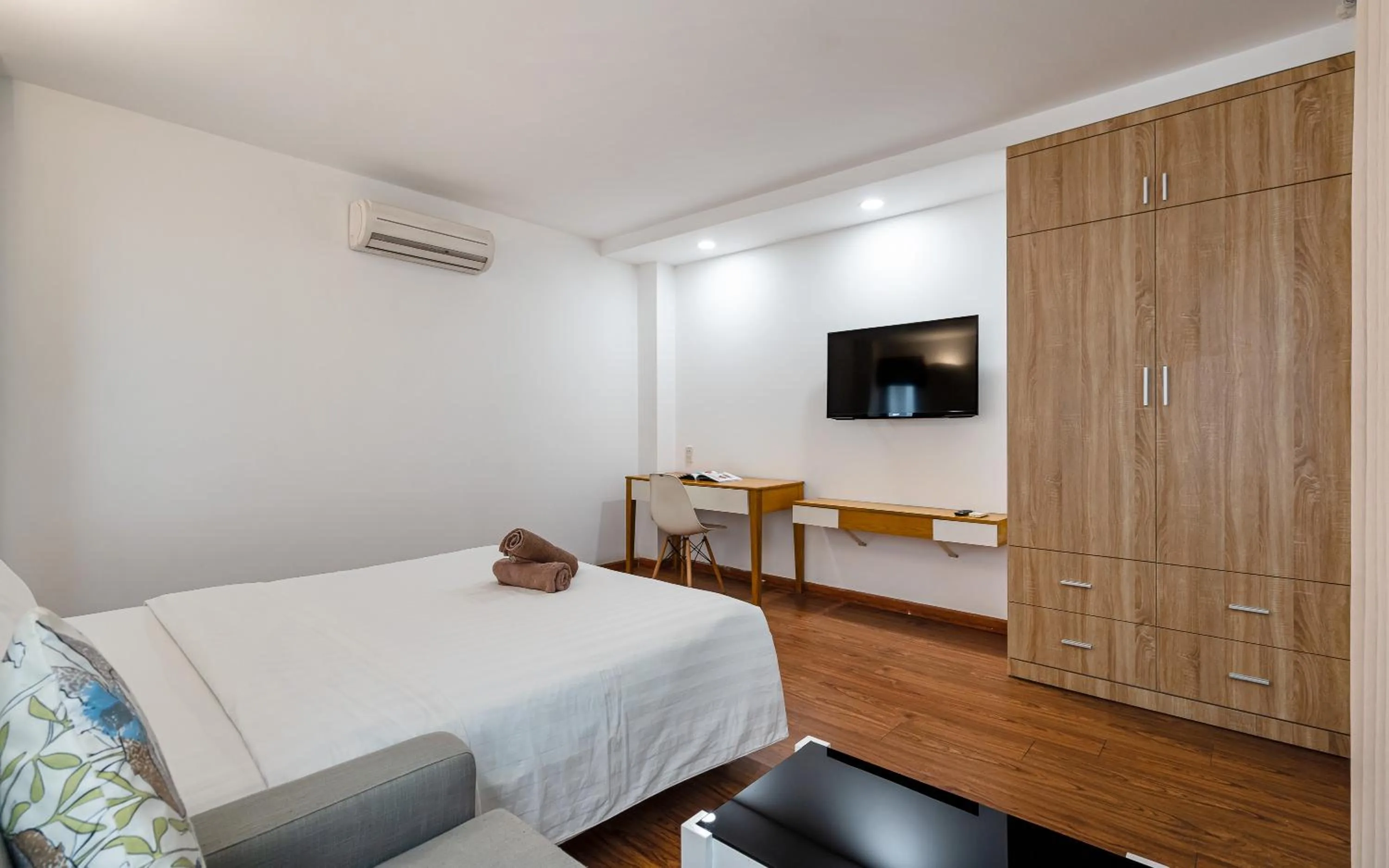 TV and multimedia, Bed in SaigonOne Serviced Apartment