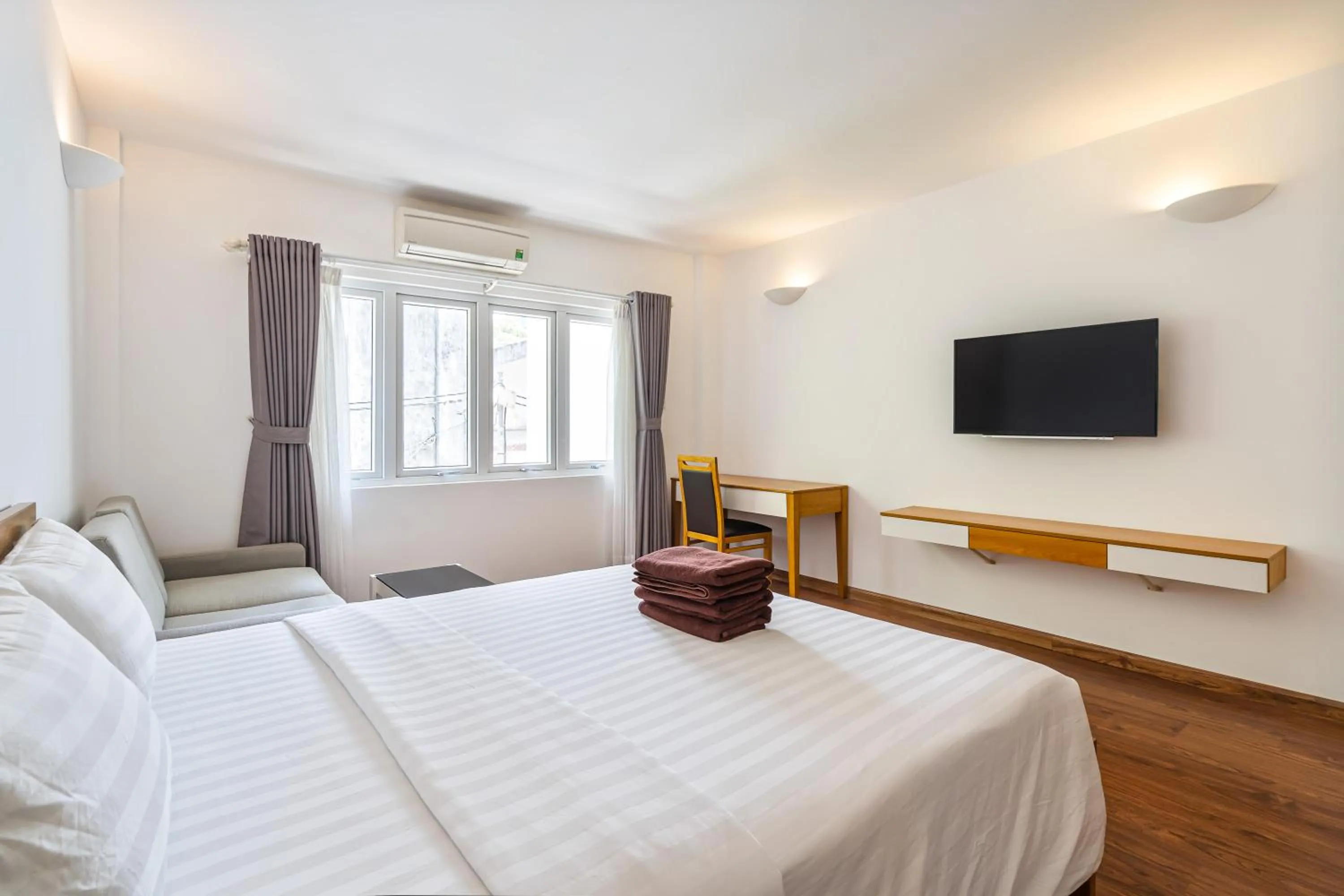 Bedroom, Bed in SaigonOne Serviced Apartment