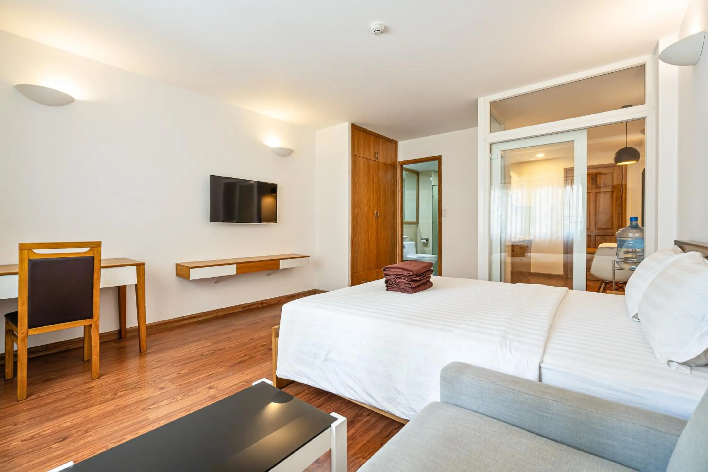 Bedroom, Bed in SaigonOne Serviced Apartment