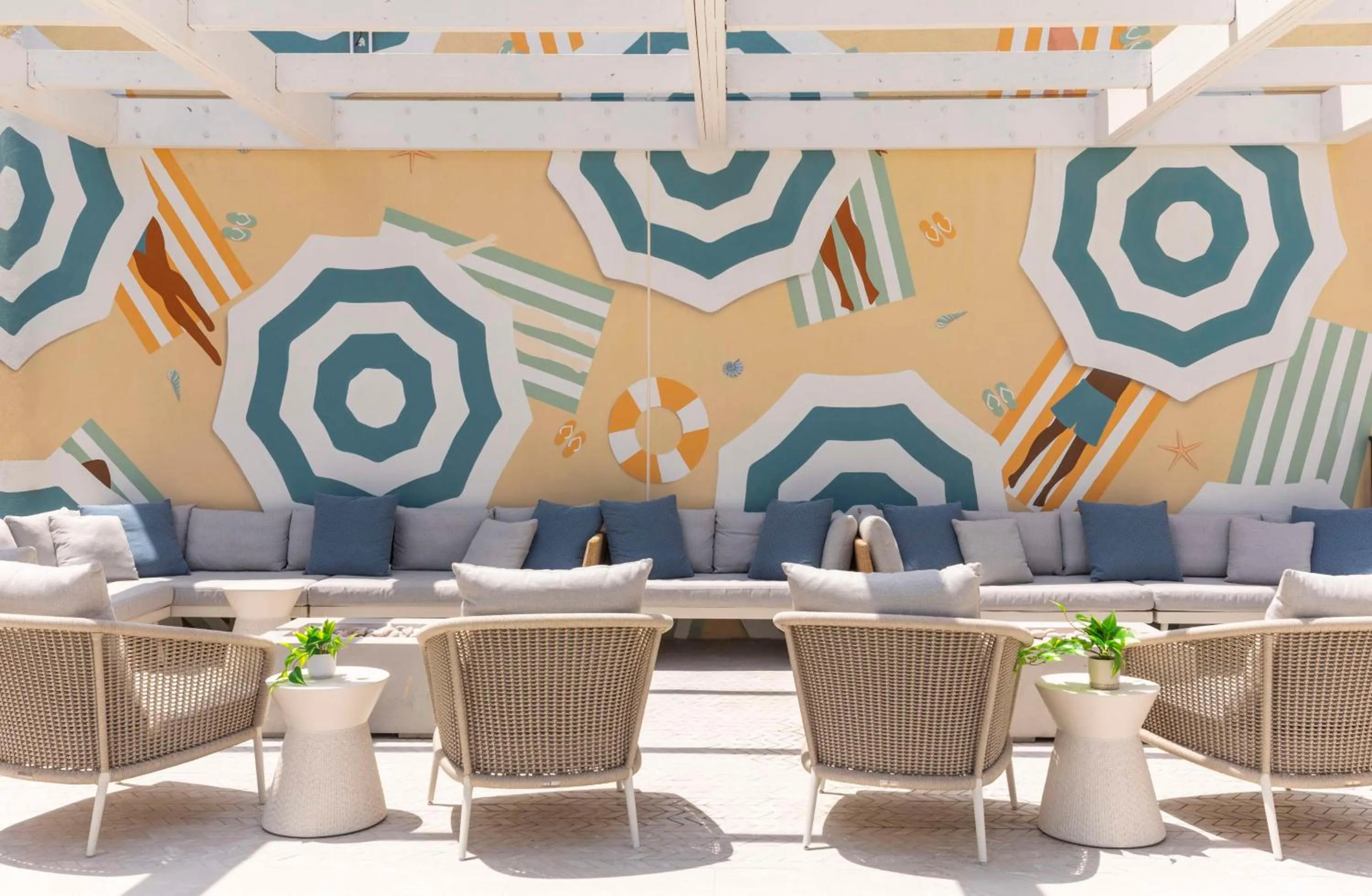 Patio in The Singer Oceanfront Resort, Curio Collection by Hilton