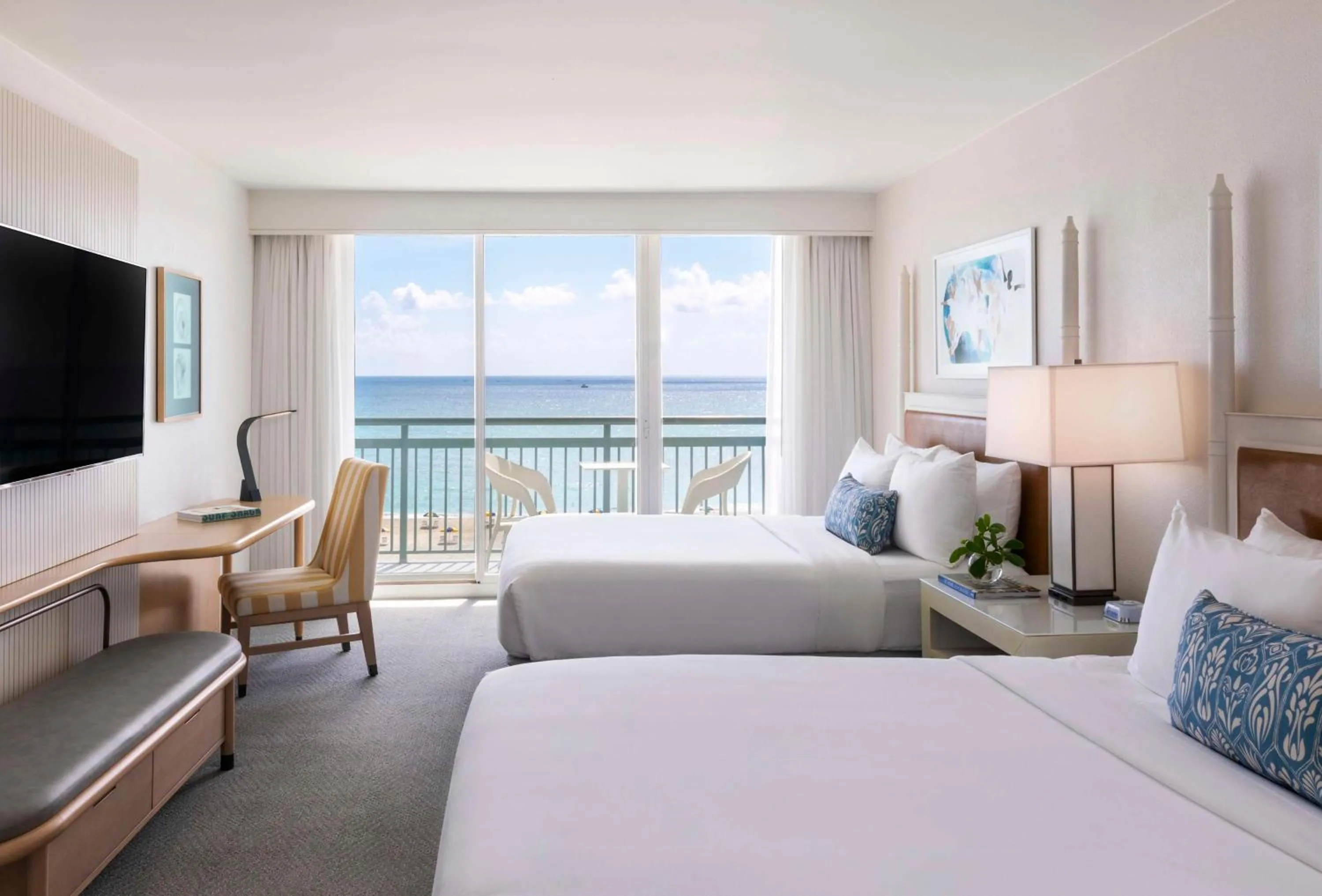 Bed in The Singer Oceanfront Resort, Curio Collection by Hilton