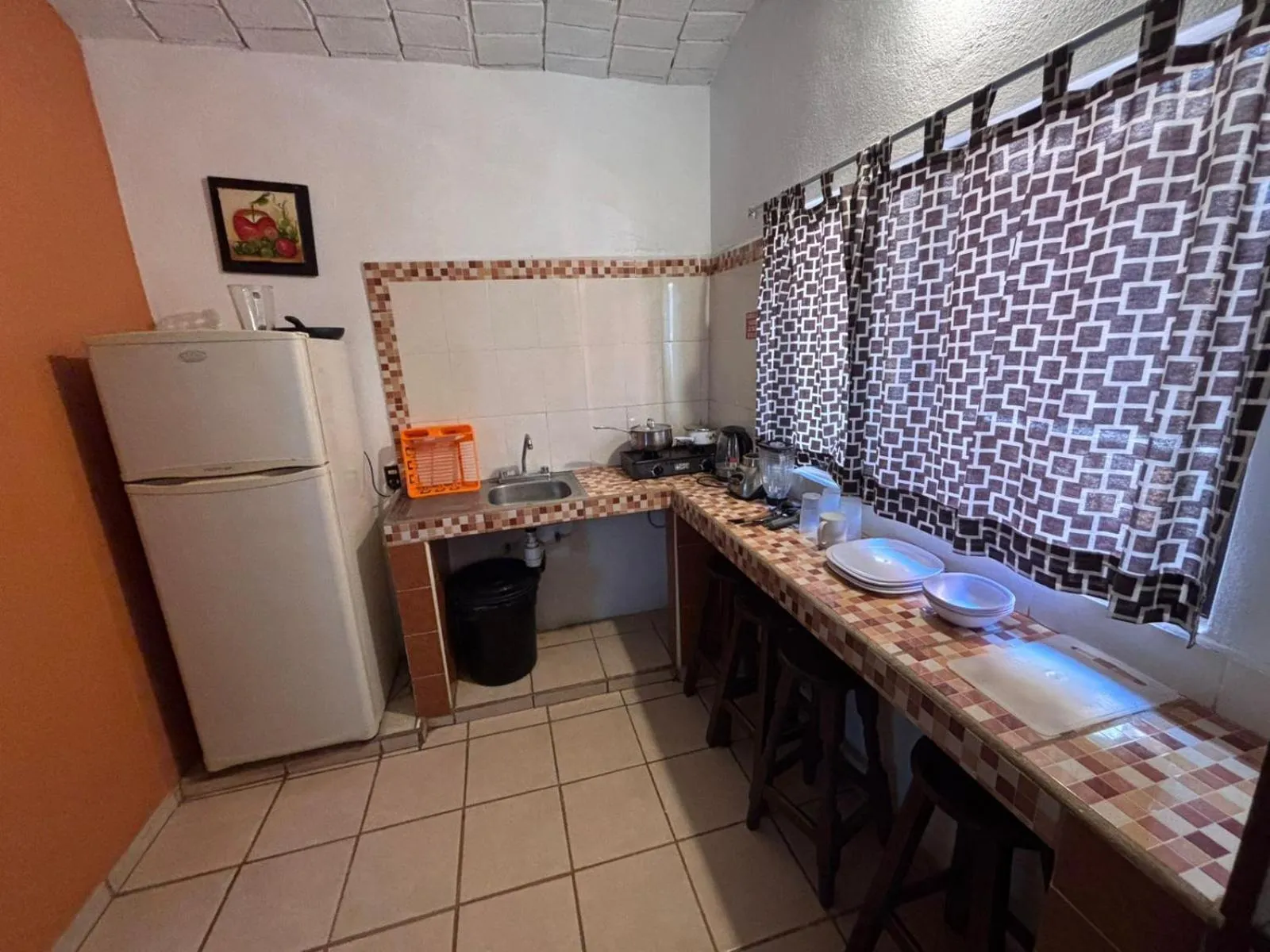 Kitchen or kitchenette in Bungalows Flamingos