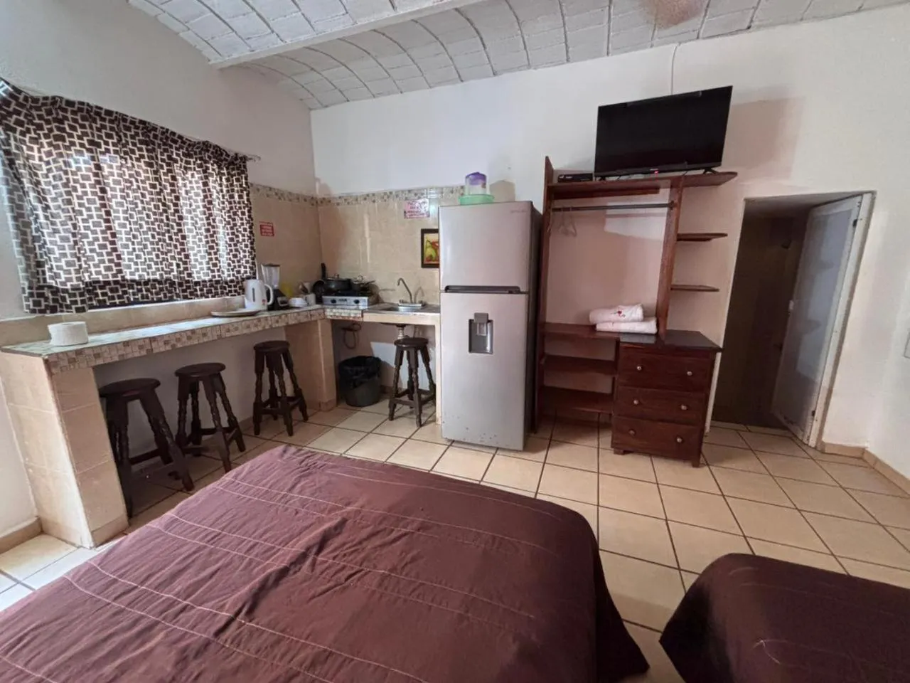 Kitchen or kitchenette in Bungalows Flamingos