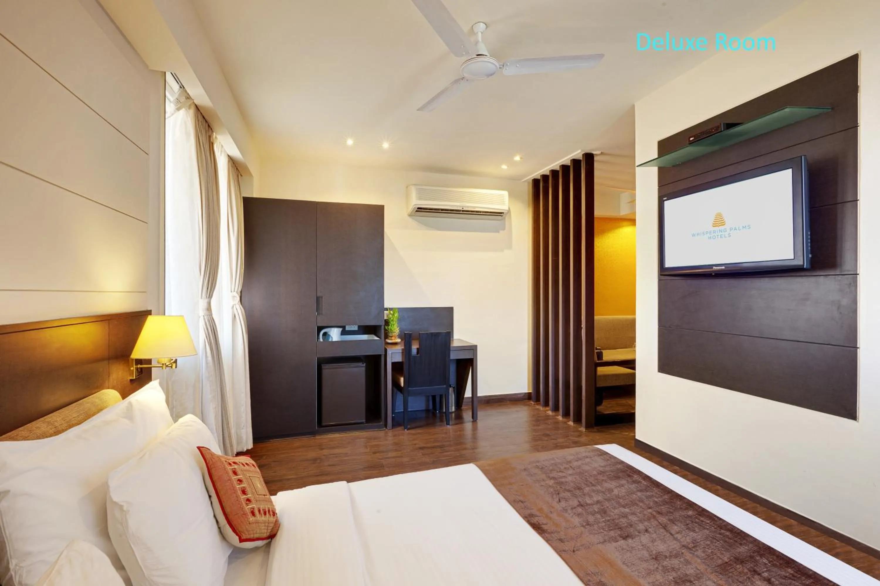 View (from property/room), Bed in Whispering Palms Hotel Jaipur