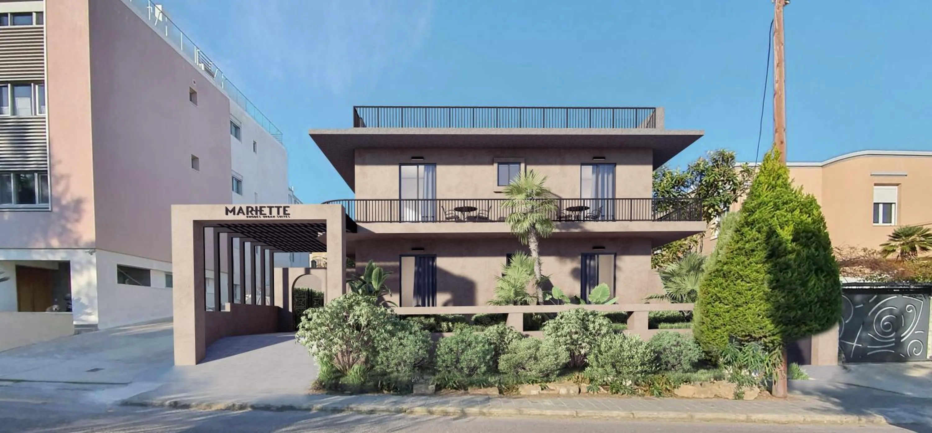 Facade/entrance in Mariette Rhodes Urban Suites