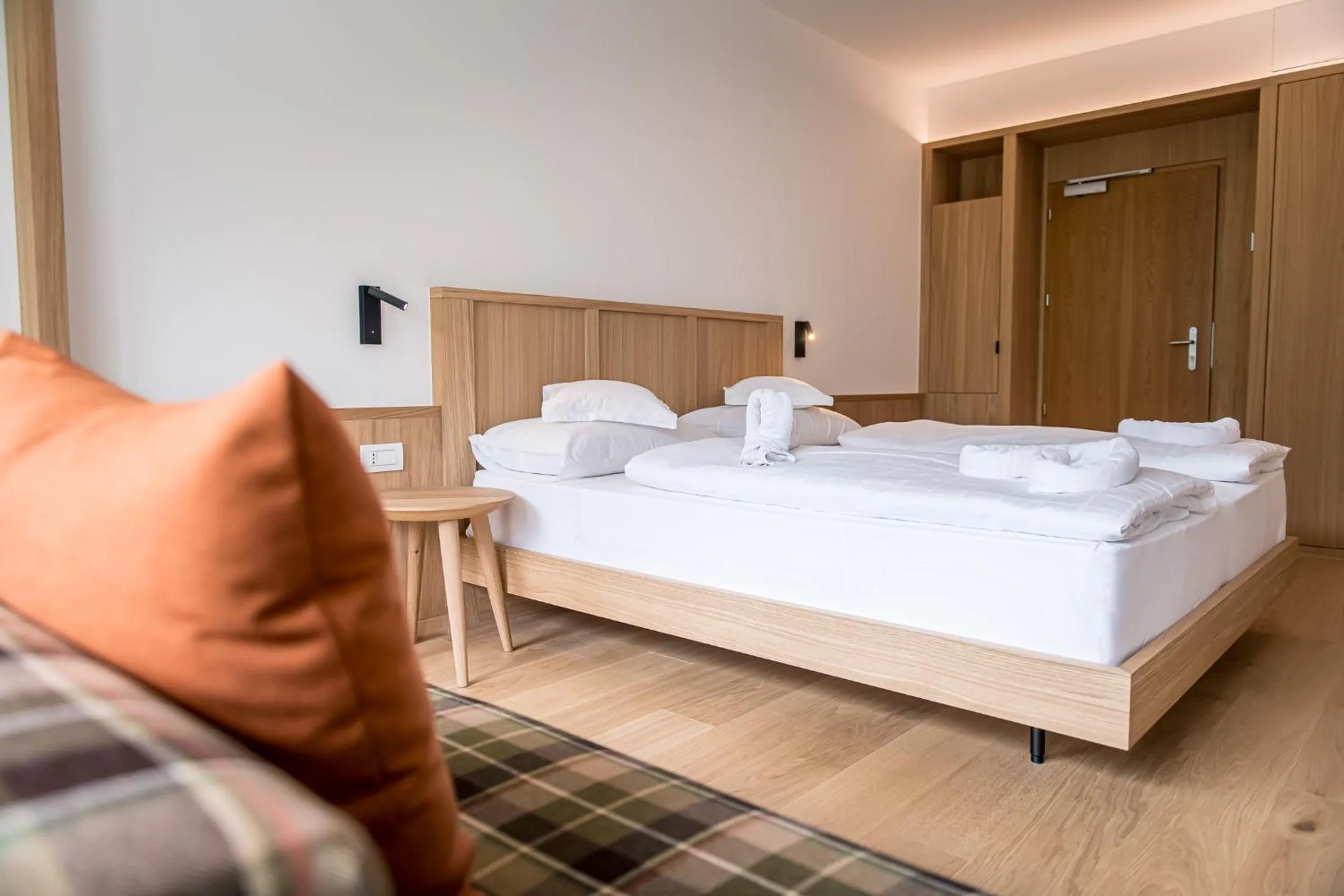 Bed in Hotel Taufers