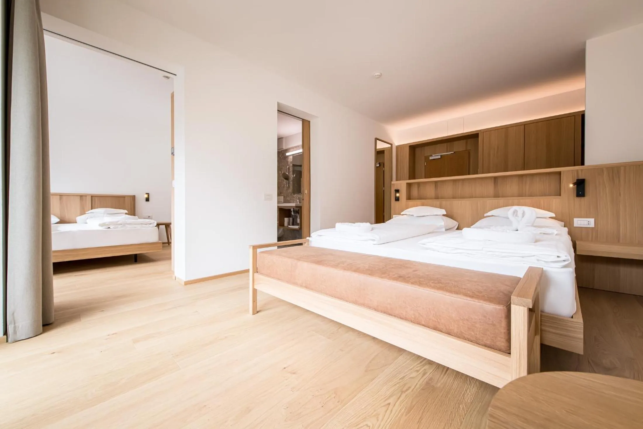 Bed in Hotel Taufers