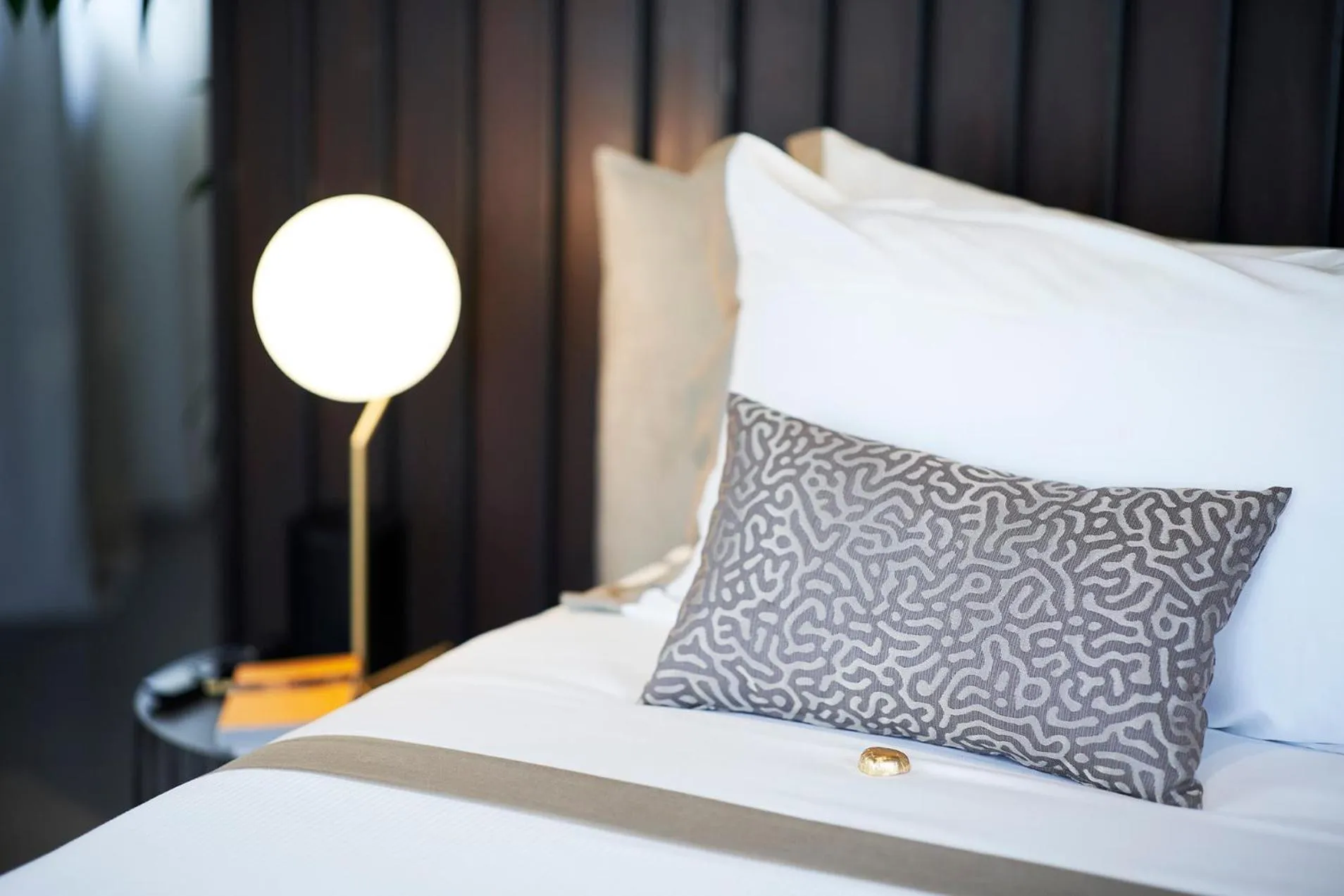 Decorative detail, Bed in Fornace Suite