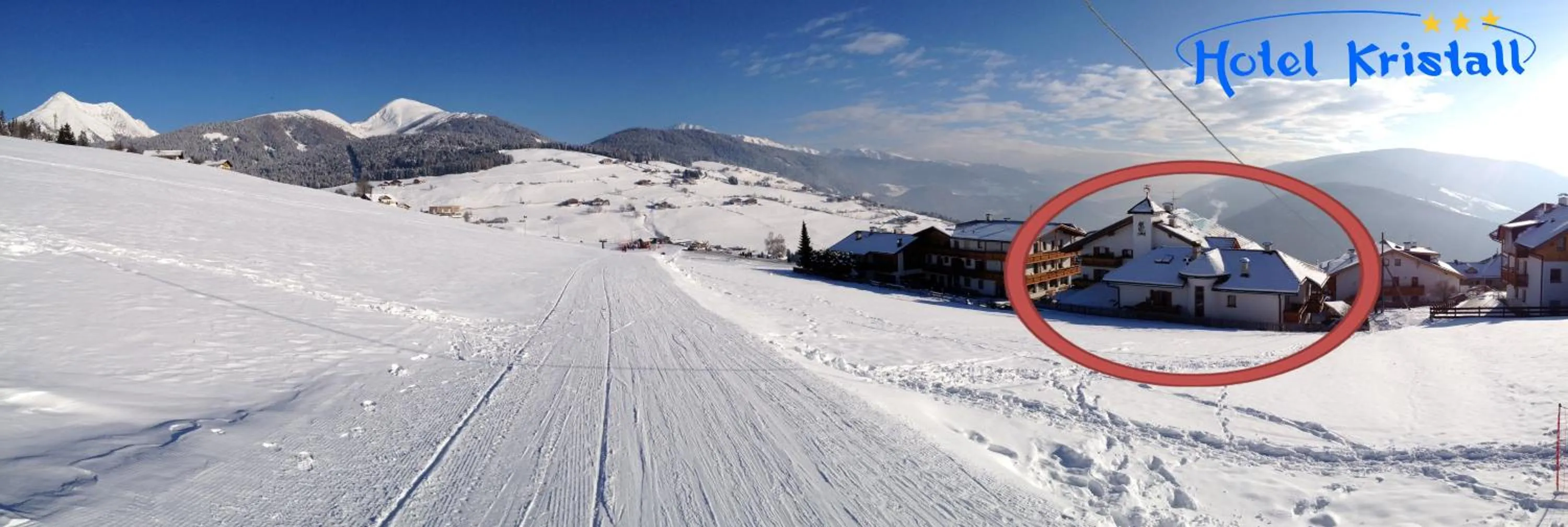 Skiing in Hotel Kristall