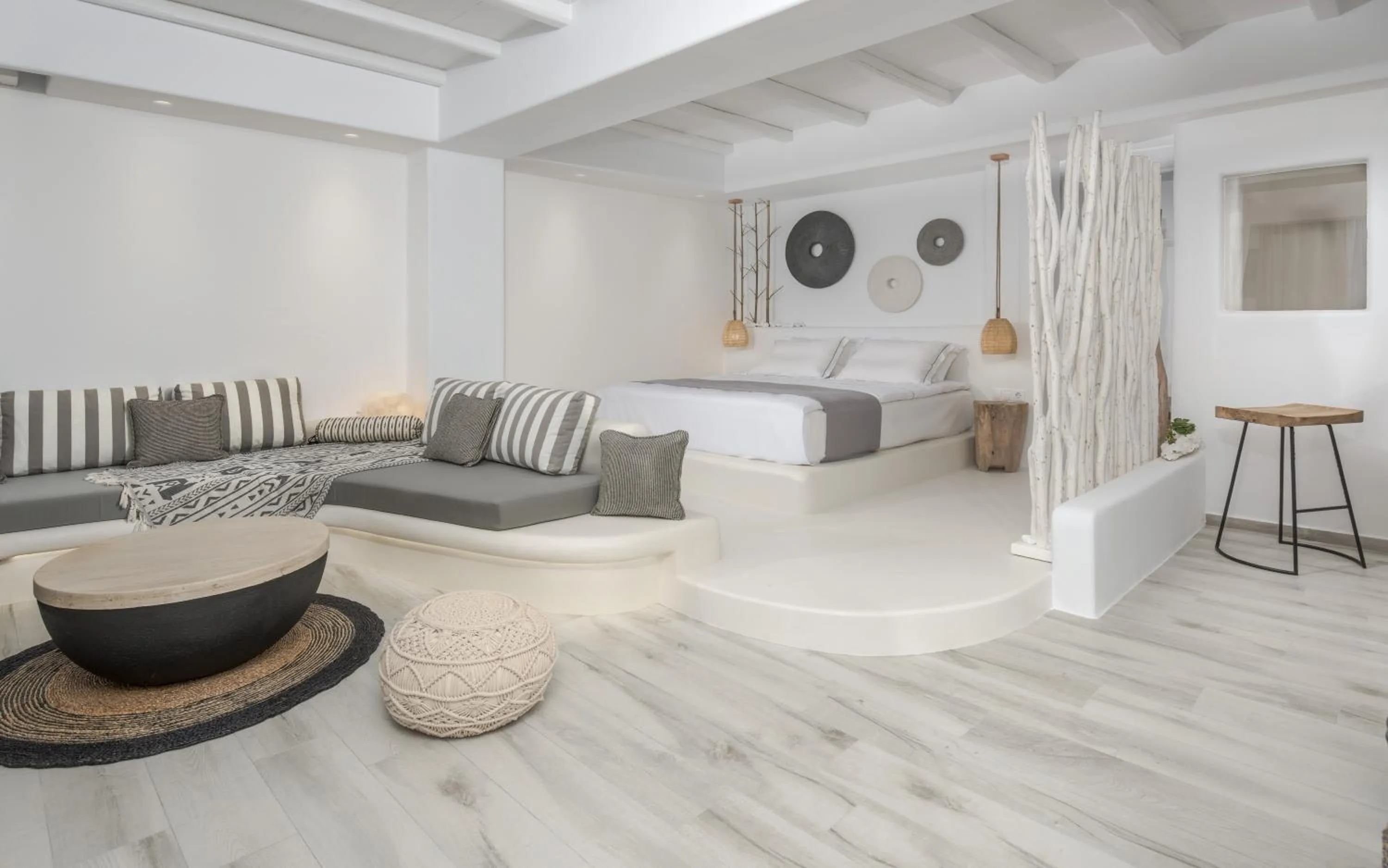 Living room, Bed in Iliada Suites