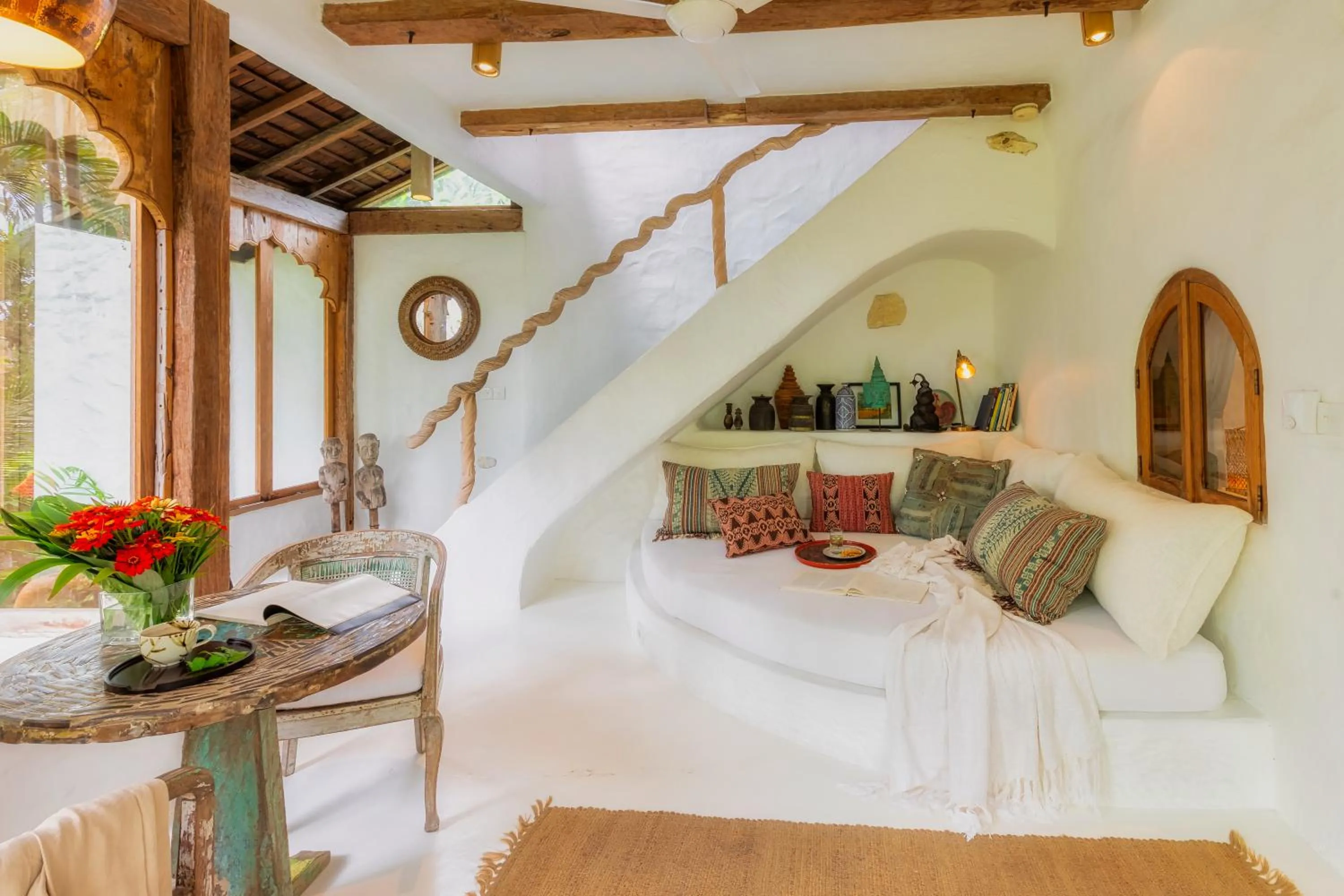 Seating area in Stone House