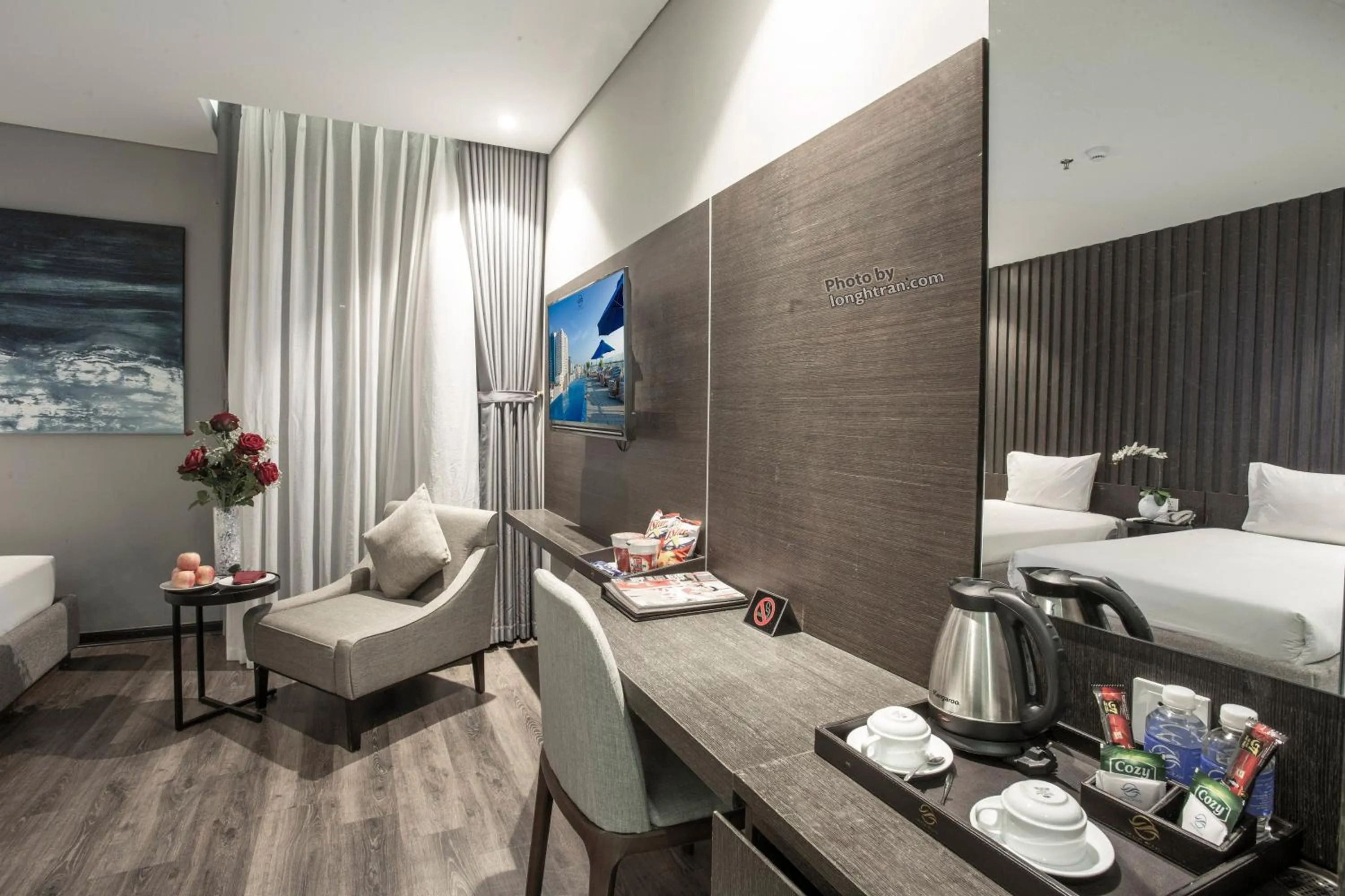 Property building, Bed in Grand Ocean Luxury Boutique - Infinity Rooftop Pool