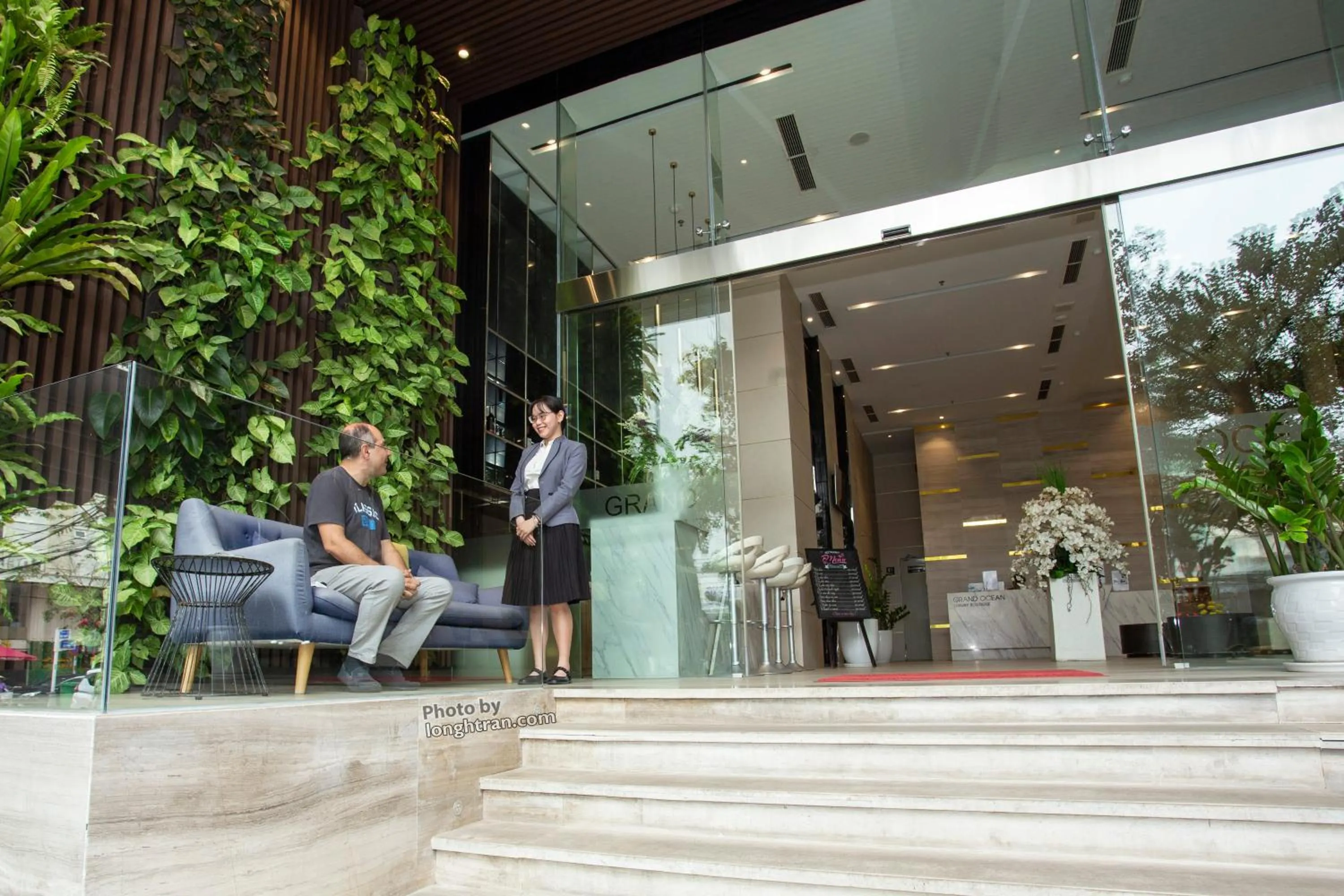 People in Grand Ocean Luxury Boutique - Infinity Rooftop Pool