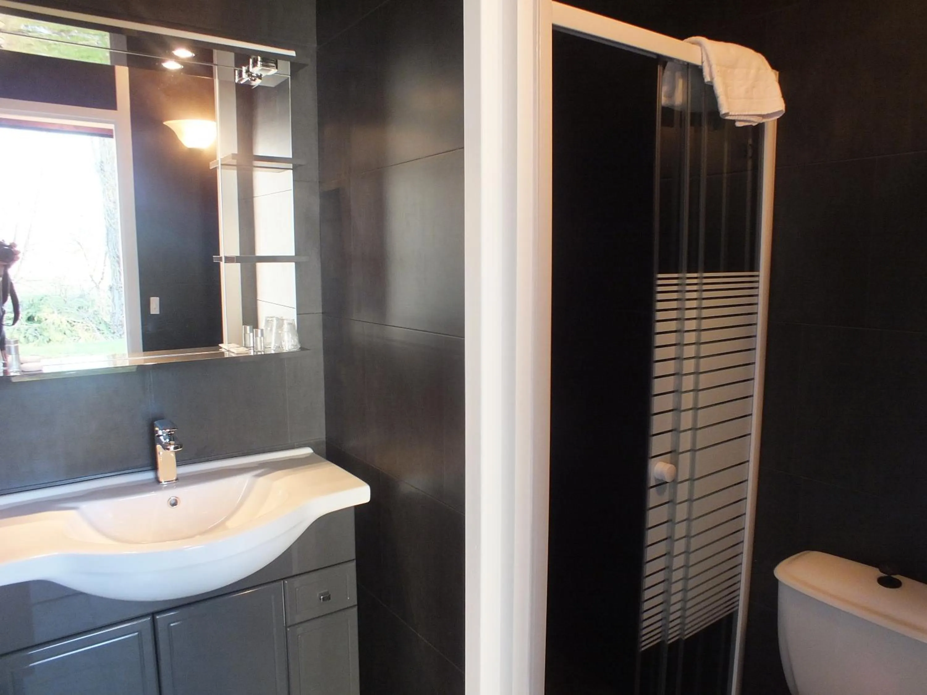 Shower in Hotel Restaurant Le Manguier