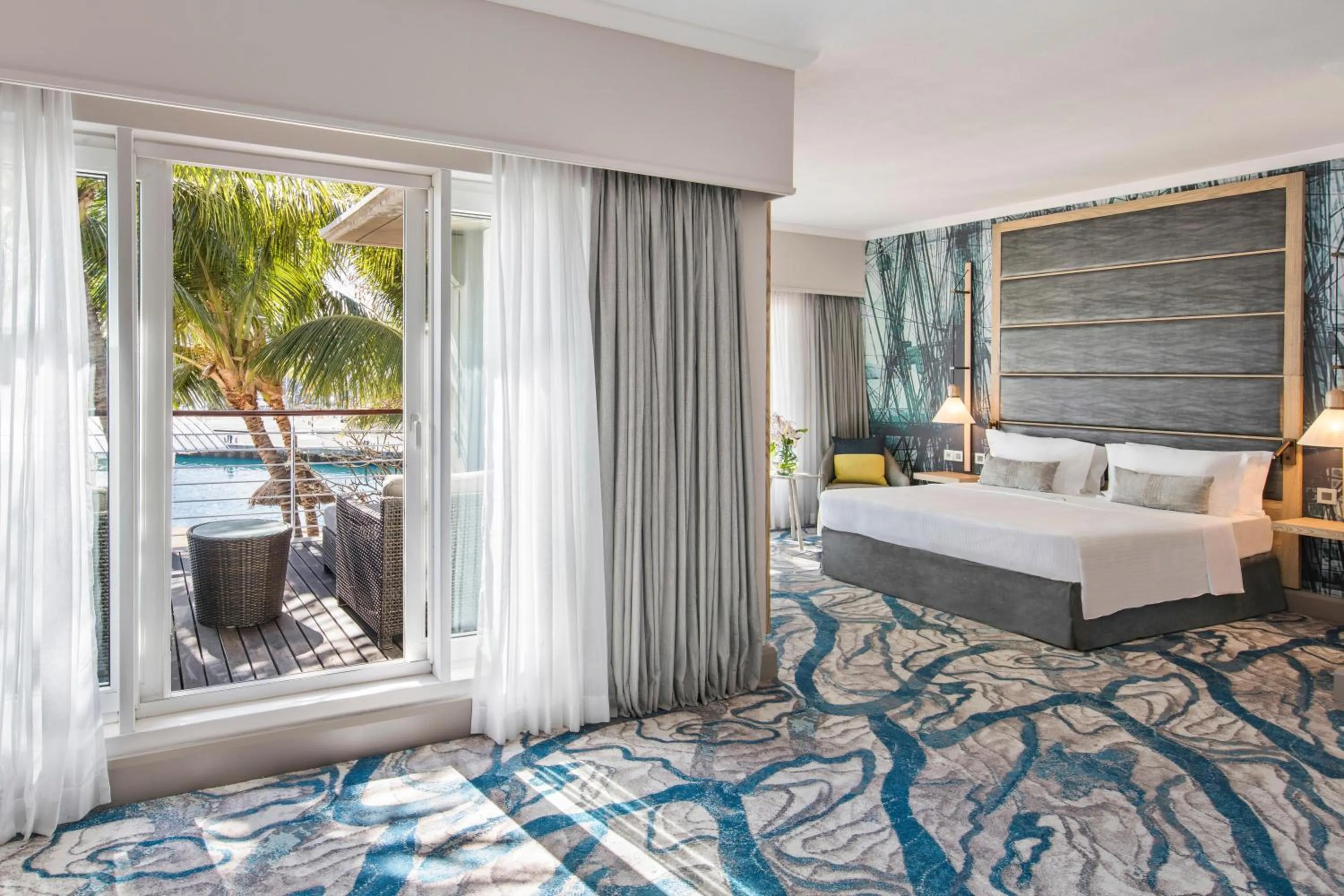 Bed in Le Suffren Hotel & Marina