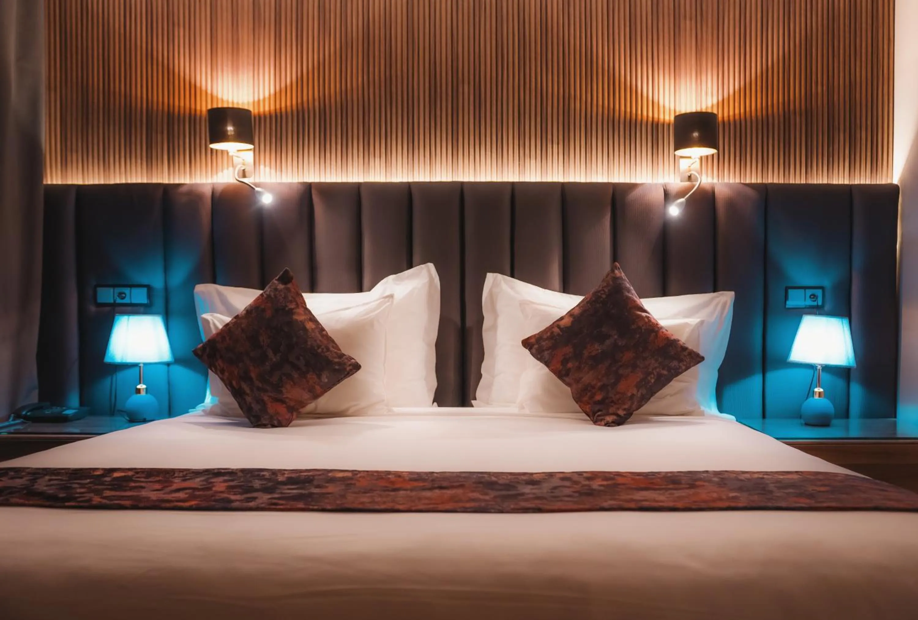 Bed in RS Hotel Karam Palace