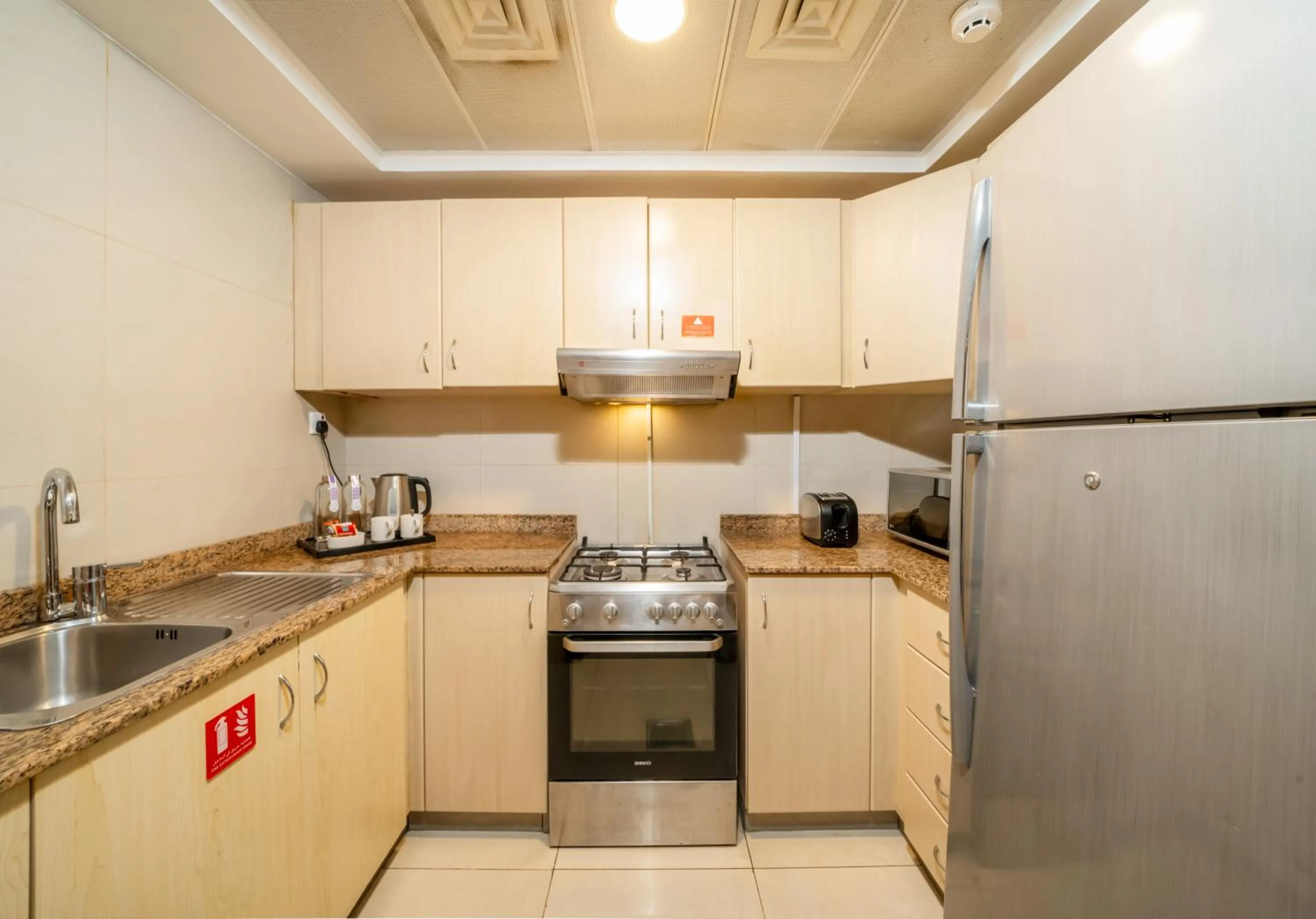 kitchen in Mercure Dubai Barsha Heights Hotel Suites And Apartments
