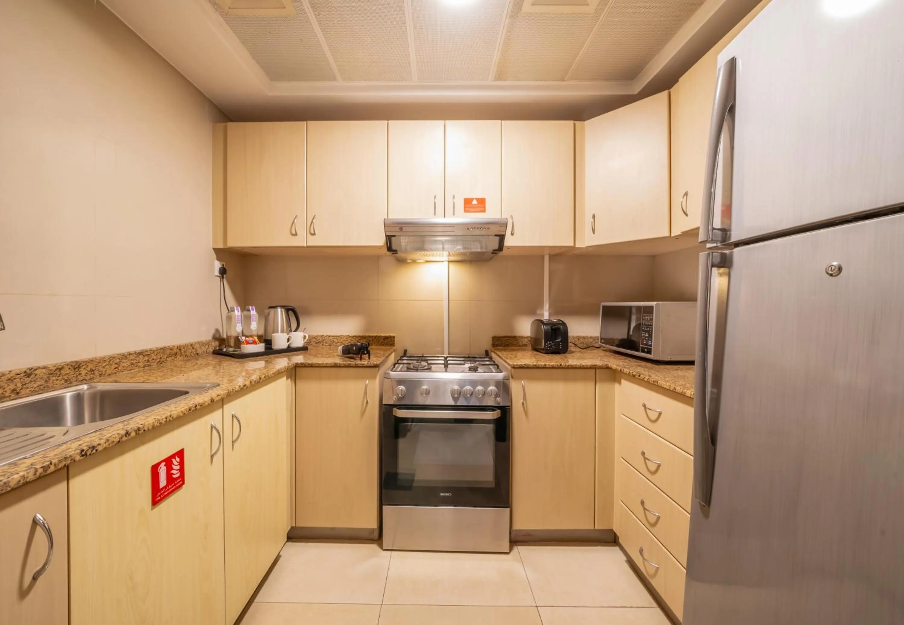 kitchen in Mercure Dubai Barsha Heights Hotel Suites And Apartments