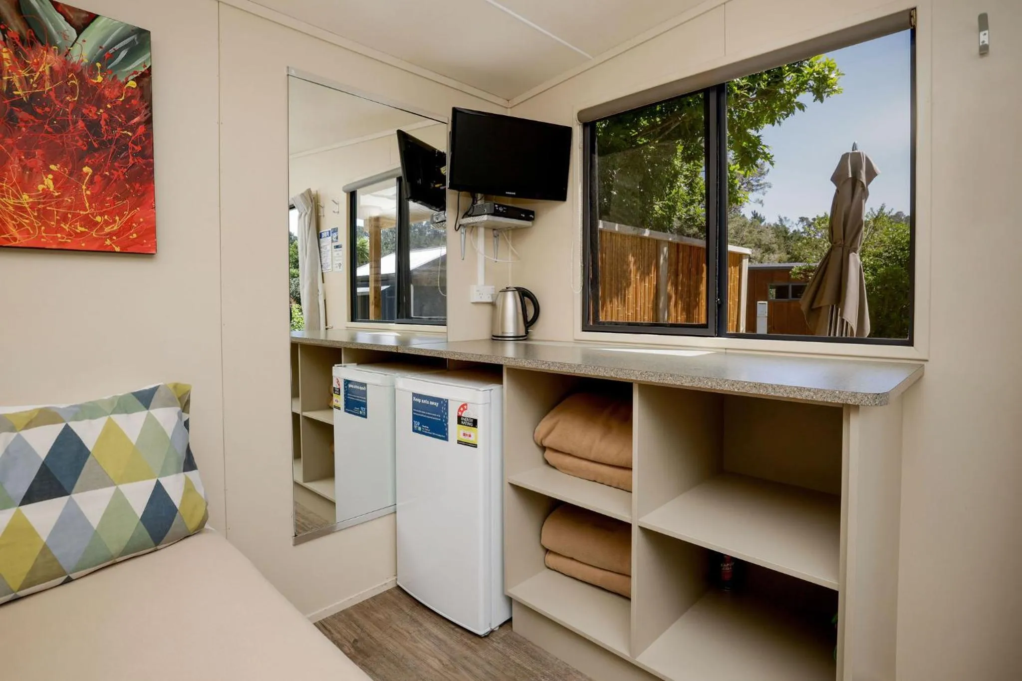 Kitchen or kitchenette in Hot Water Beach TOP 10 Holiday Park