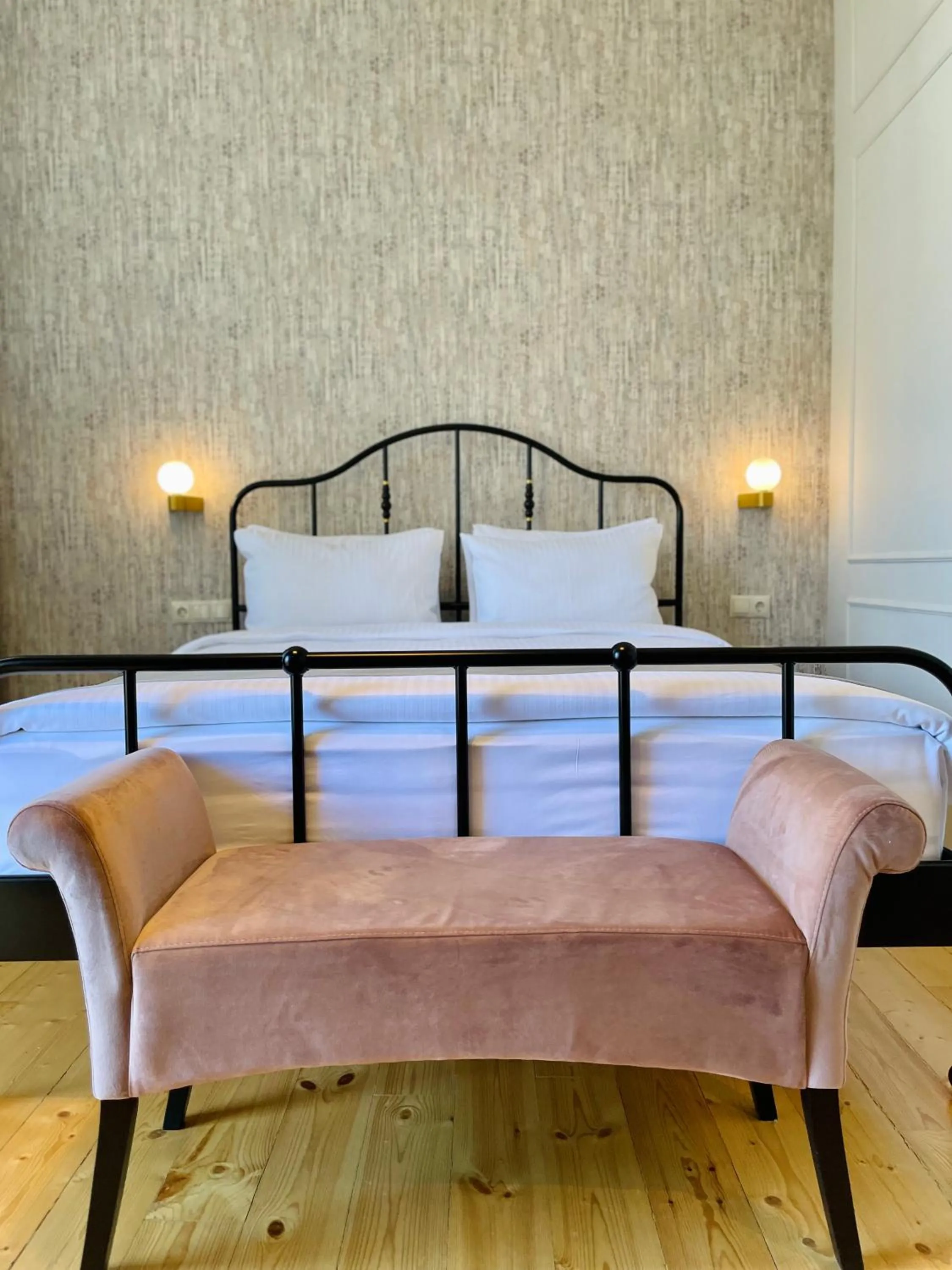 Bed in Arts Hotel Tbilisi