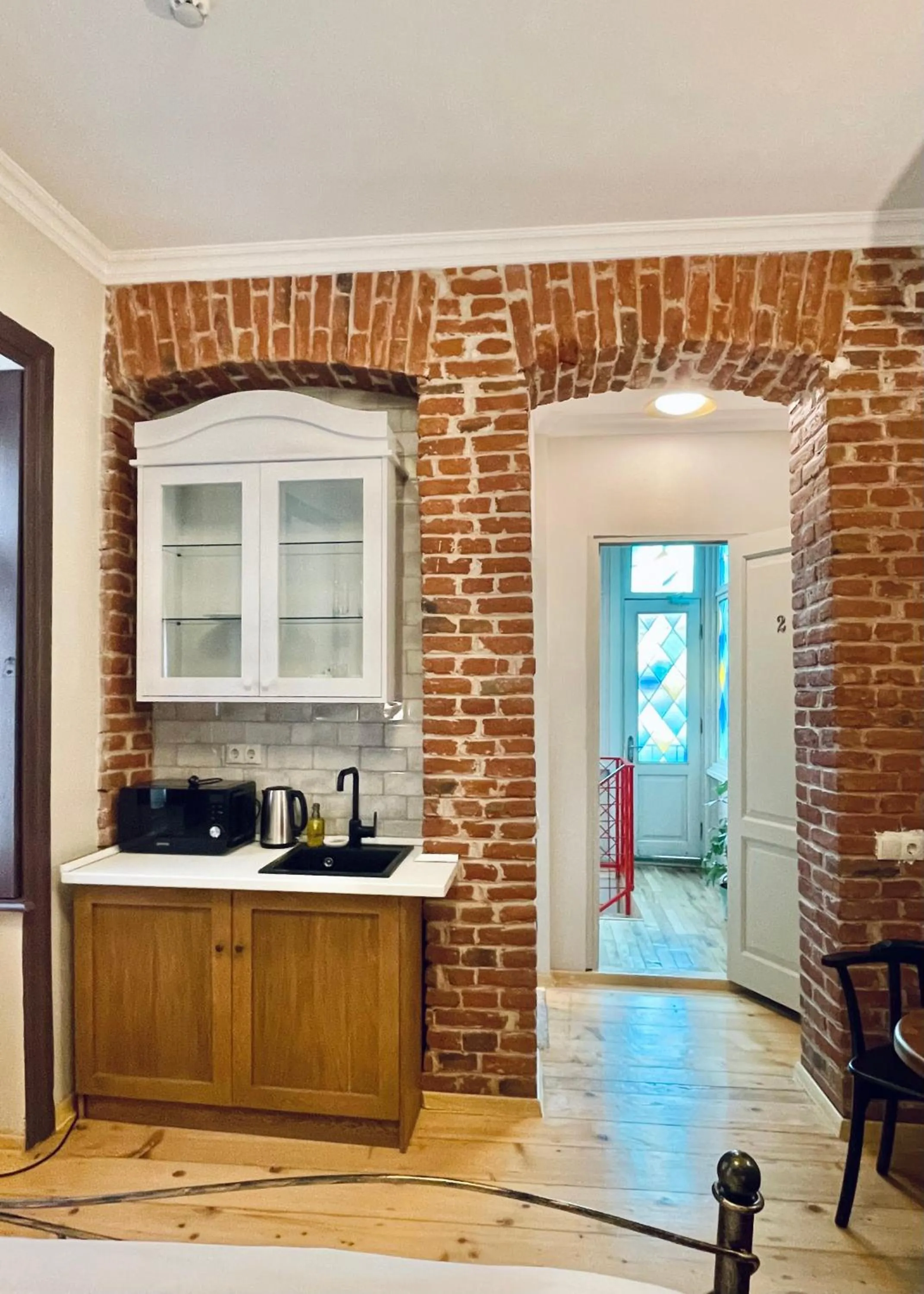 Kitchen or kitchenette in Arts Hotel Tbilisi