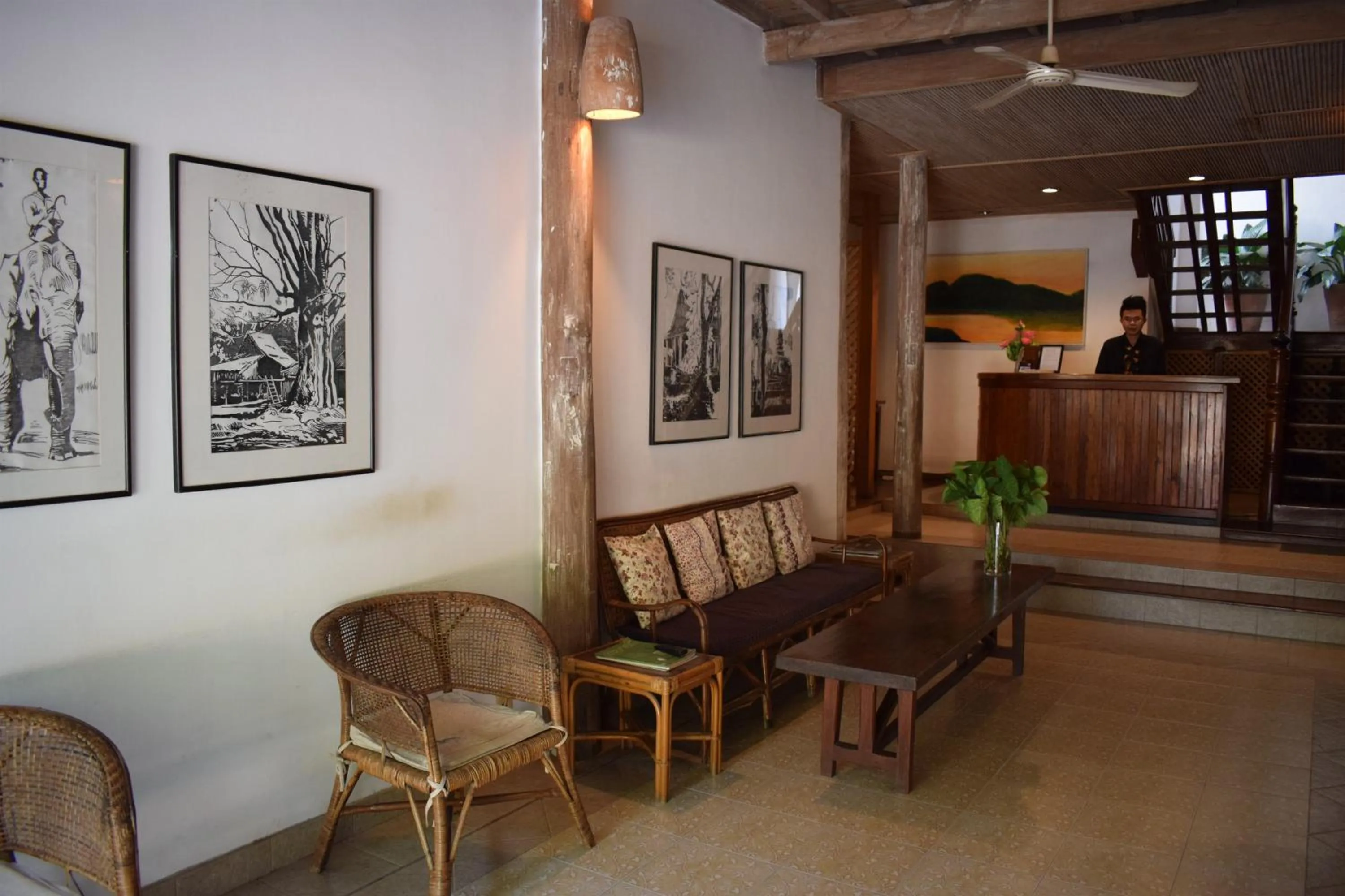 Lobby or reception in Sala Prabang Hotel