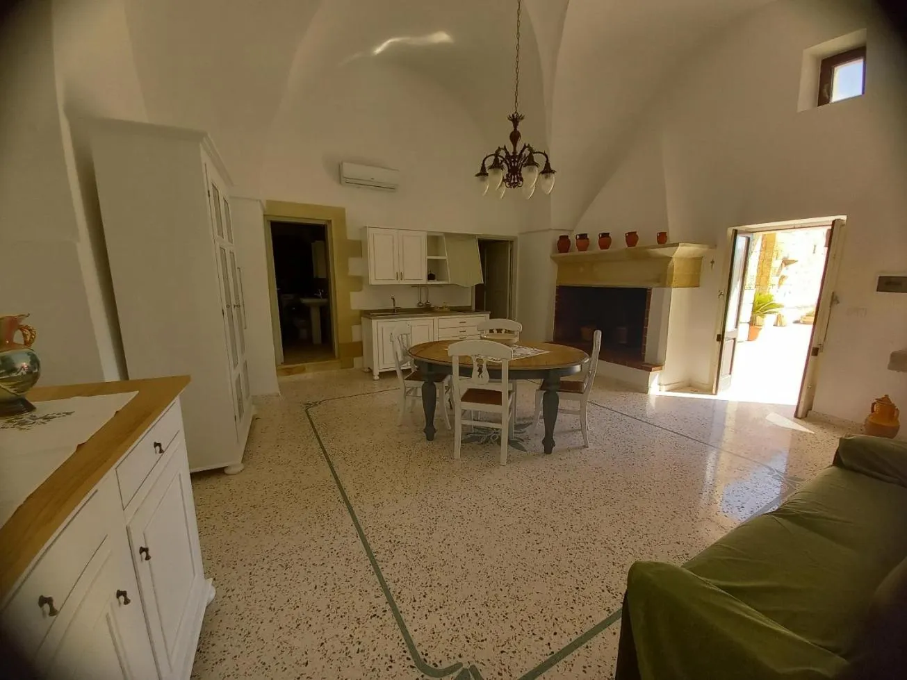 Kitchen or kitchenette in masseria Carlini