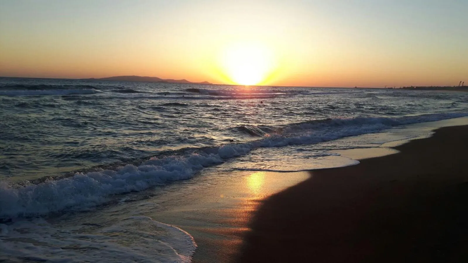 Sunset in Troulis Seaside