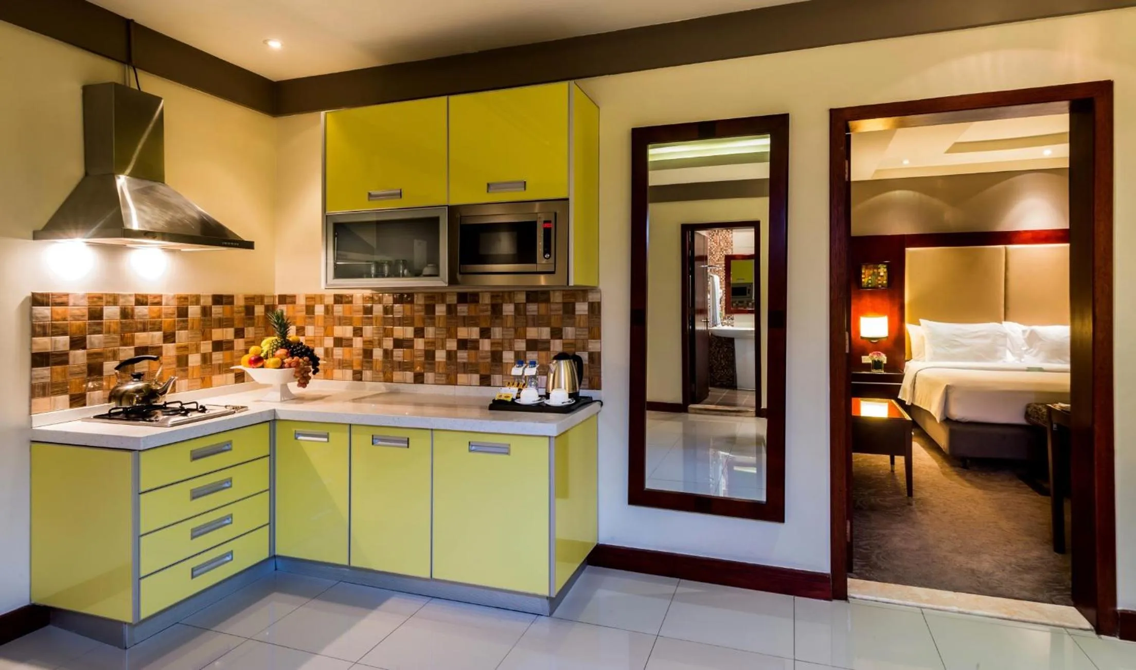 Kitchen or kitchenette, Bed in Boudl Al Shatea