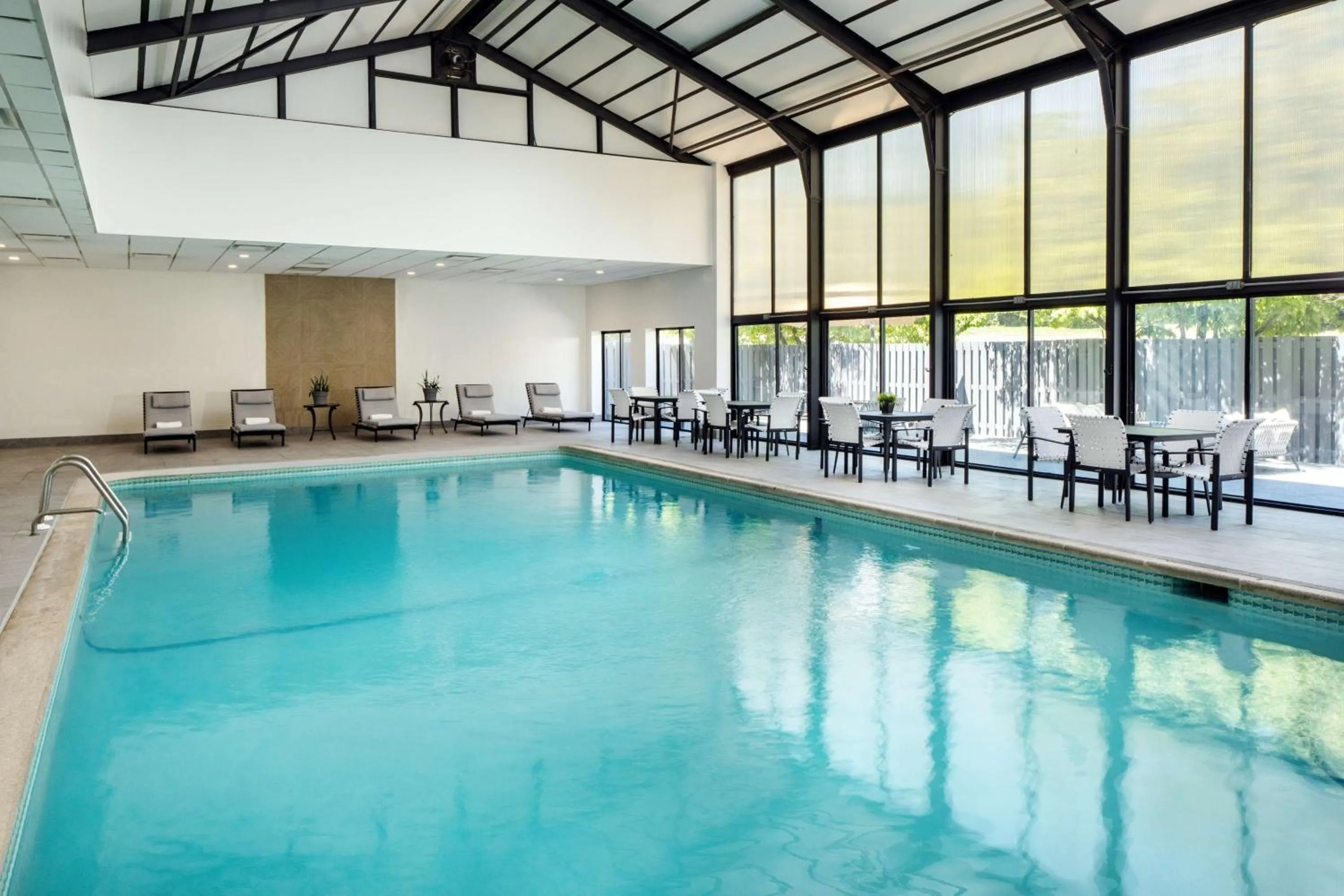 Pool view in DoubleTree by Hilton Princeton