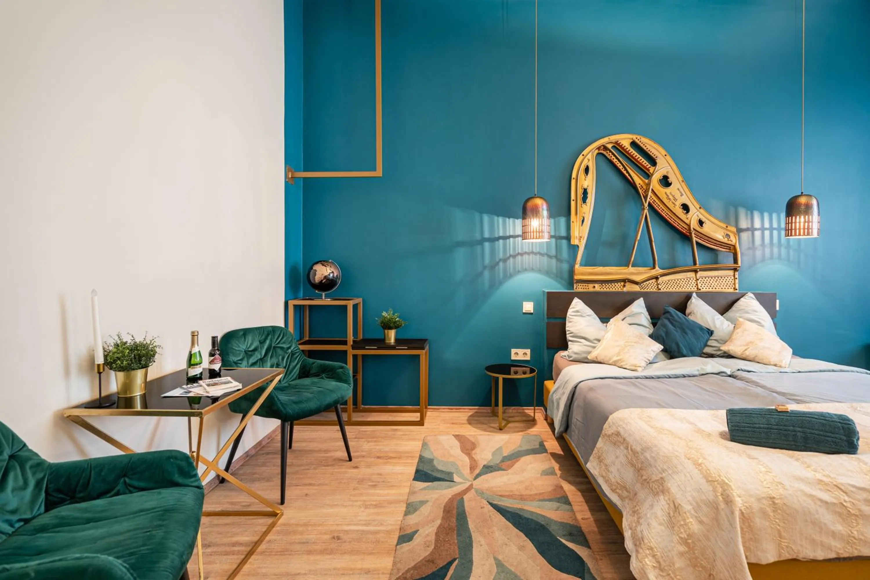 Bedroom, Bed in Park&Art Boutique Suites