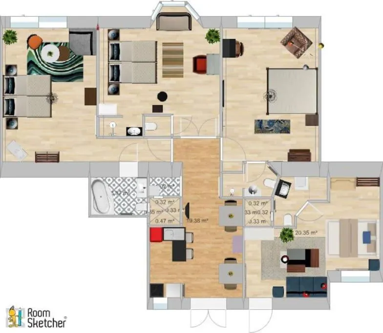 Floor plan in Park&Art Boutique Suites