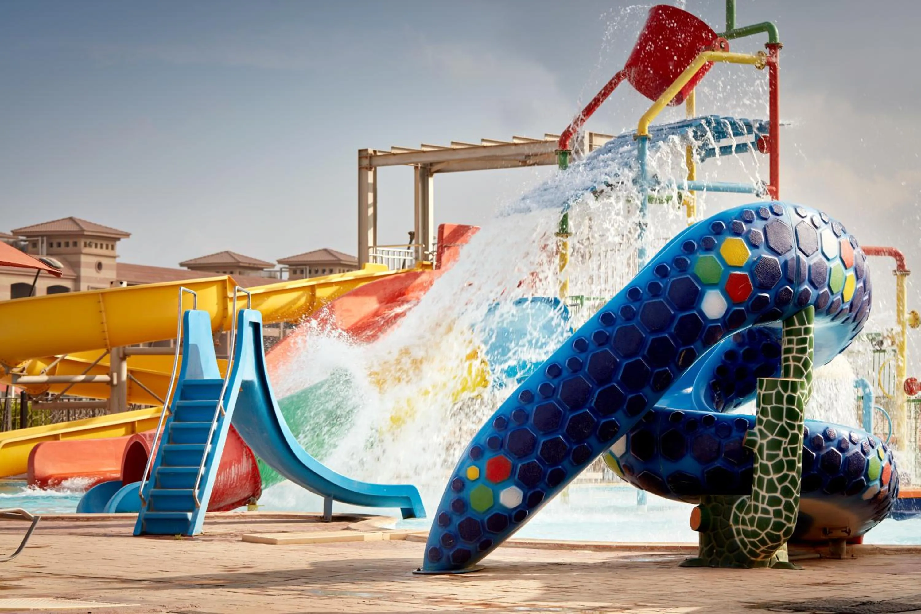 Aqua park in Coral Sea Beach and Aqua Park