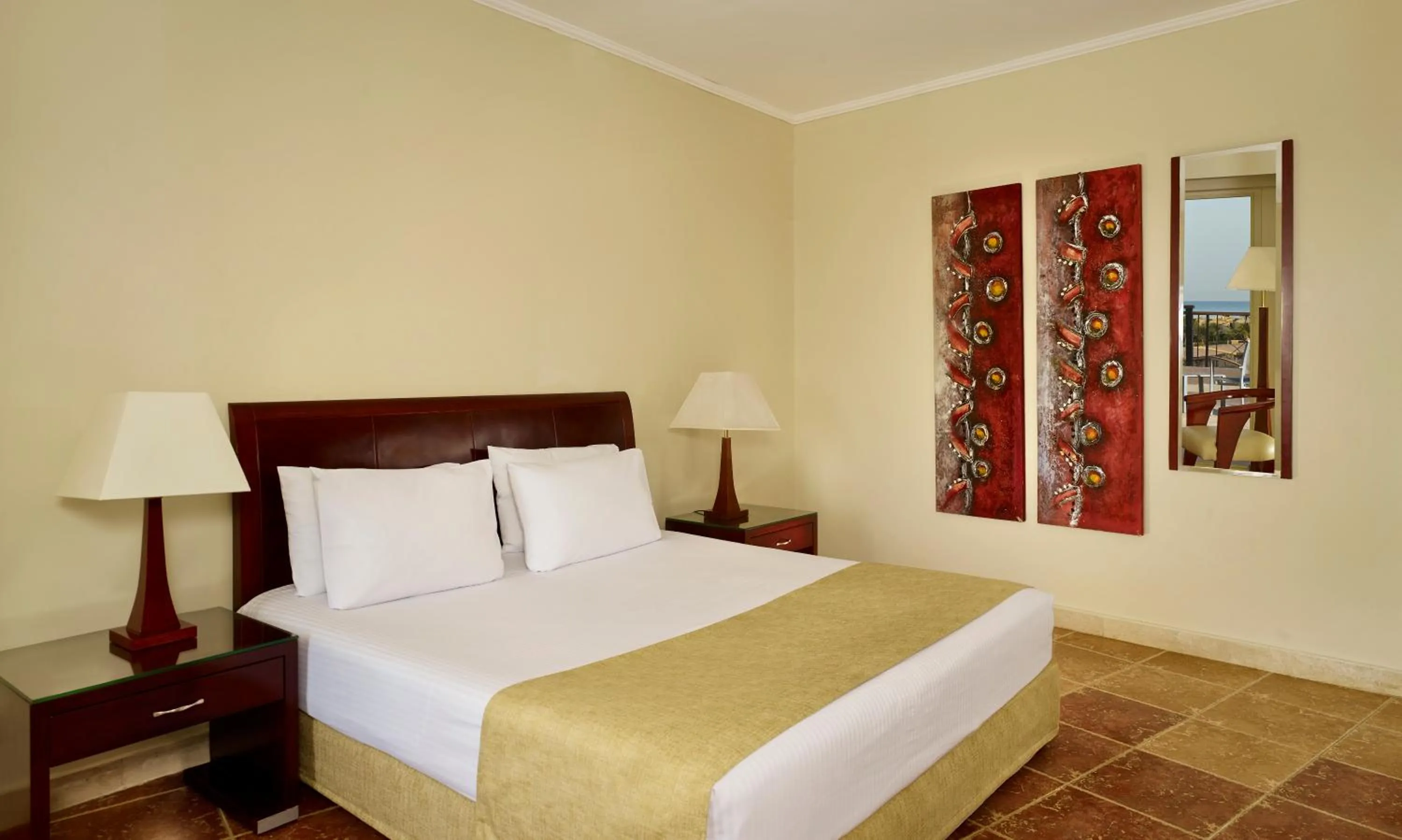 Bed in Coral Sea Beach and Aqua Park