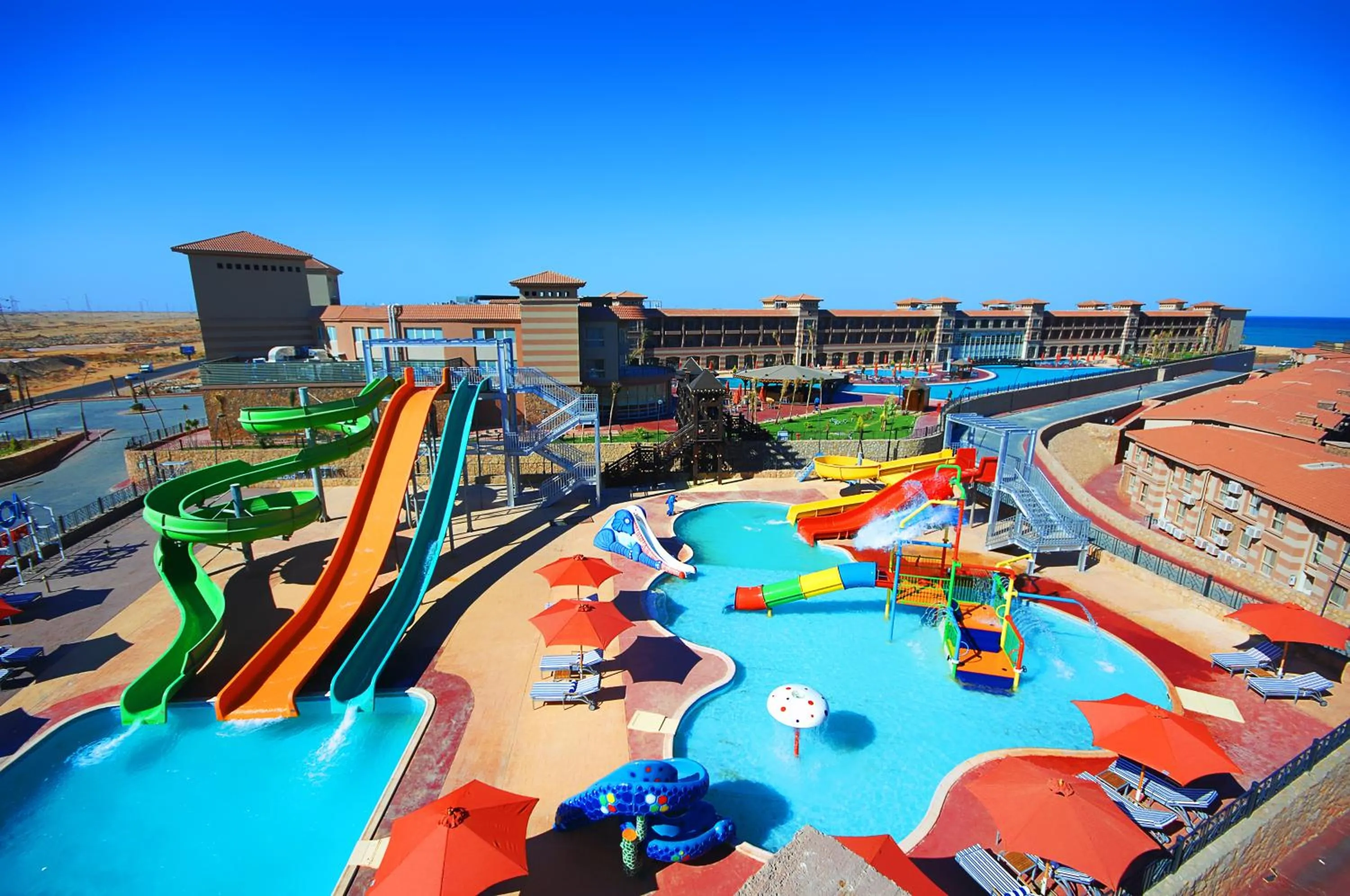 Aqua park in Coral Sea Beach and Aqua Park