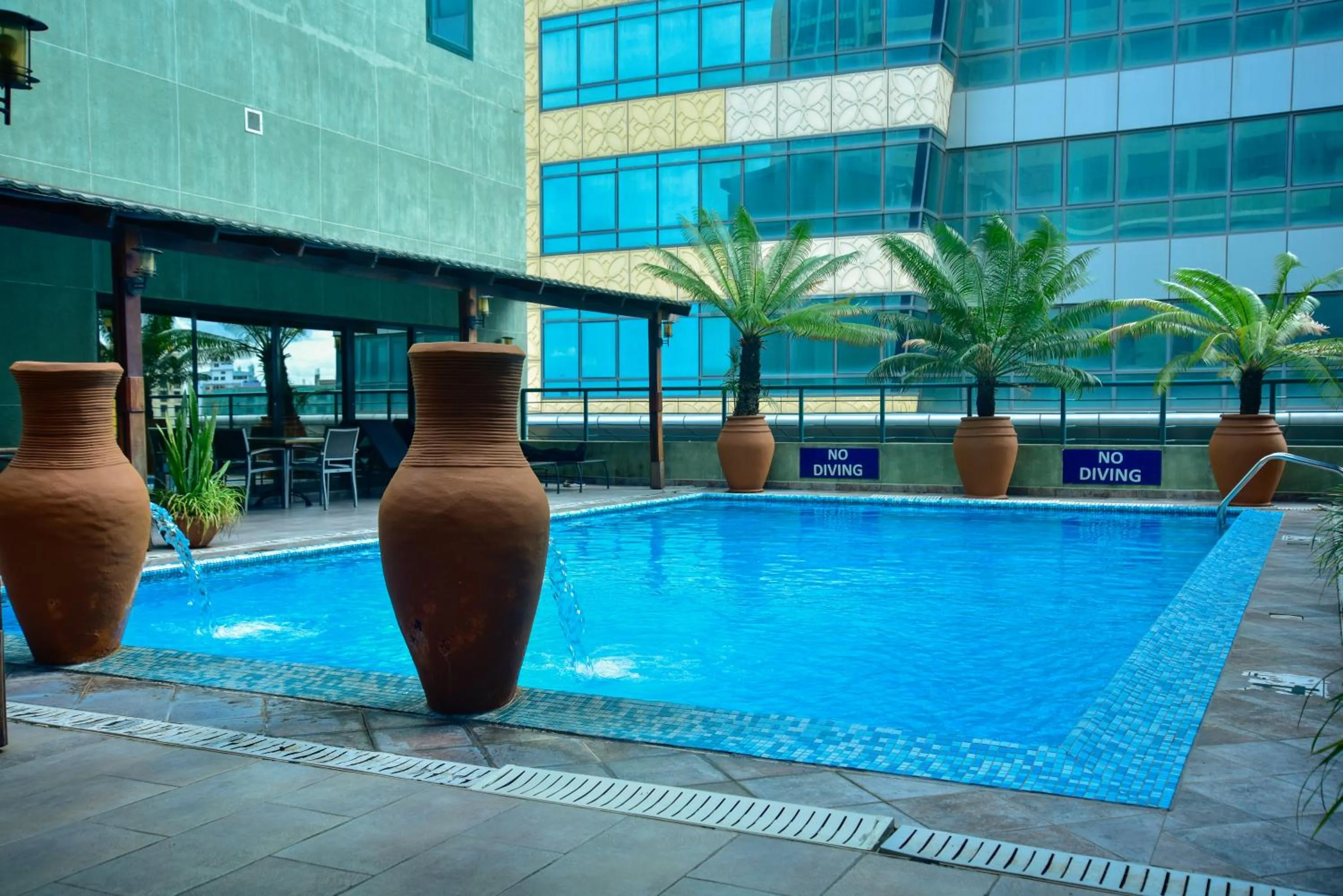 Pool view in Harbour View Suites