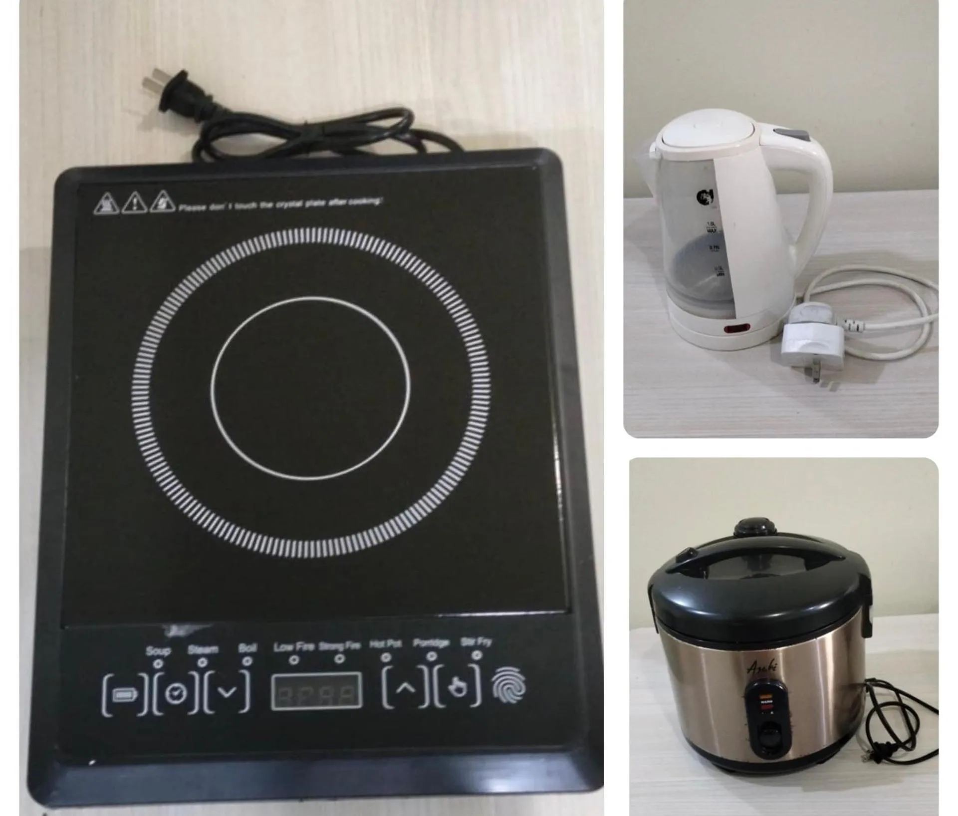 Kitchen or kitchenette in Staycation condo with pool near SM Tungko, Bulacan