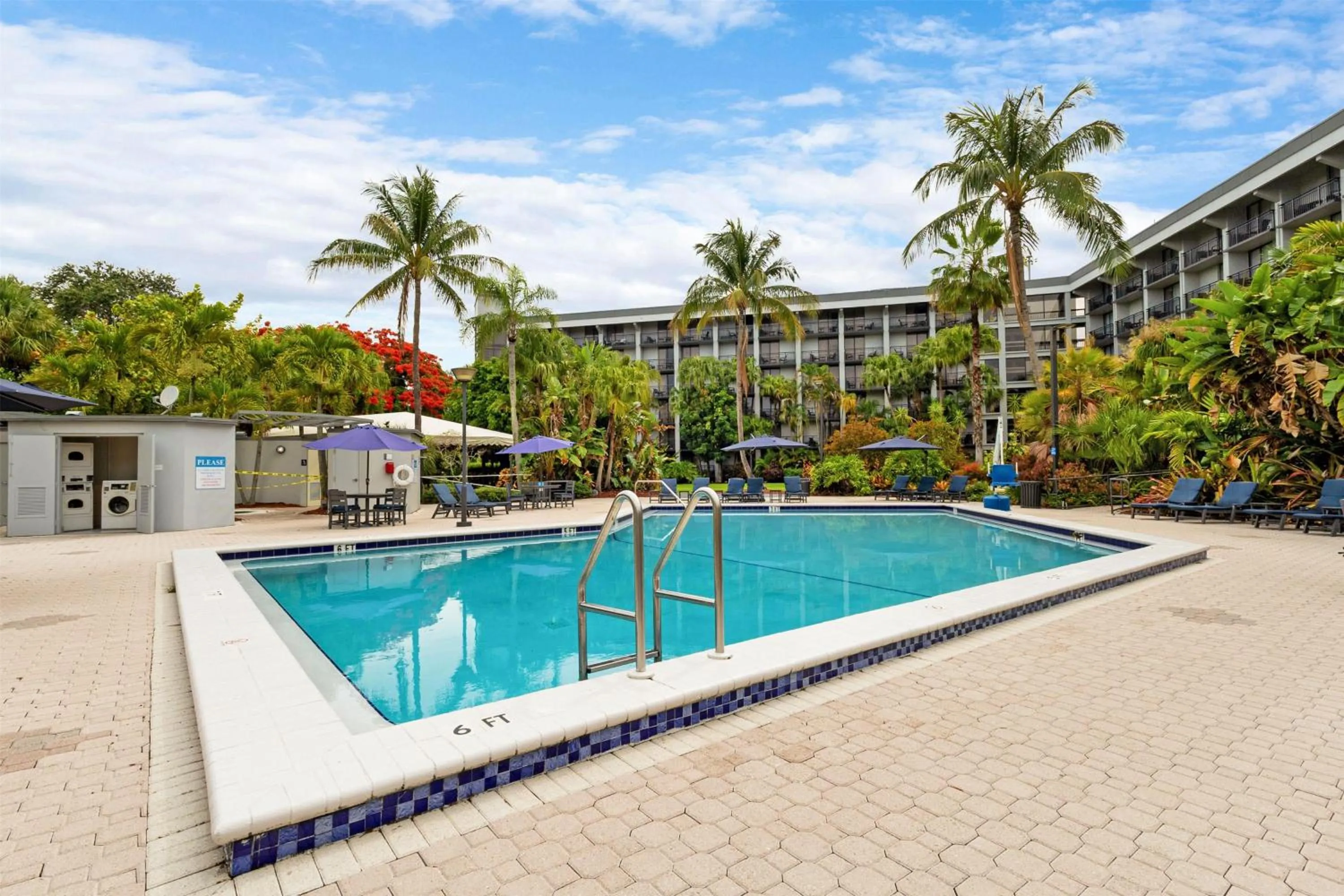 Pool view in DoubleTree by Hilton Palm Beach Gardens