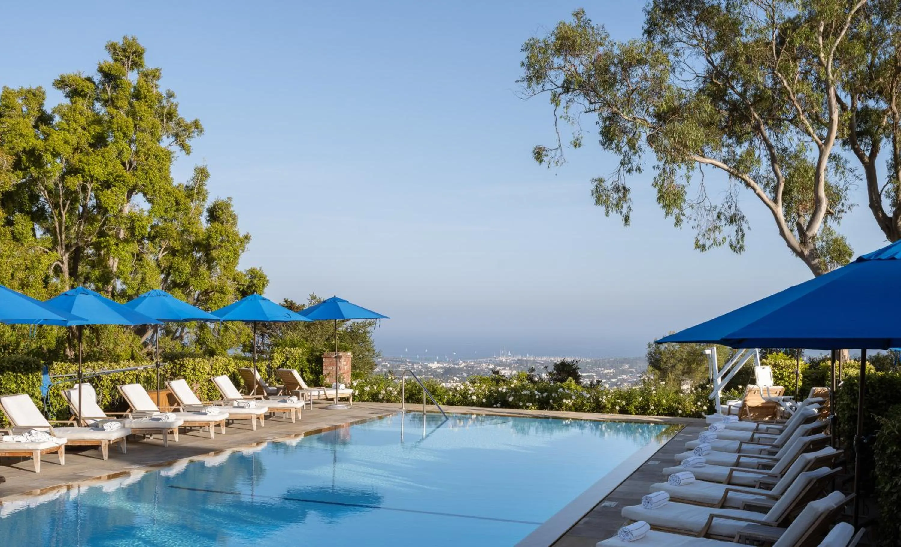 Pool view in El Encanto Santa Barbara