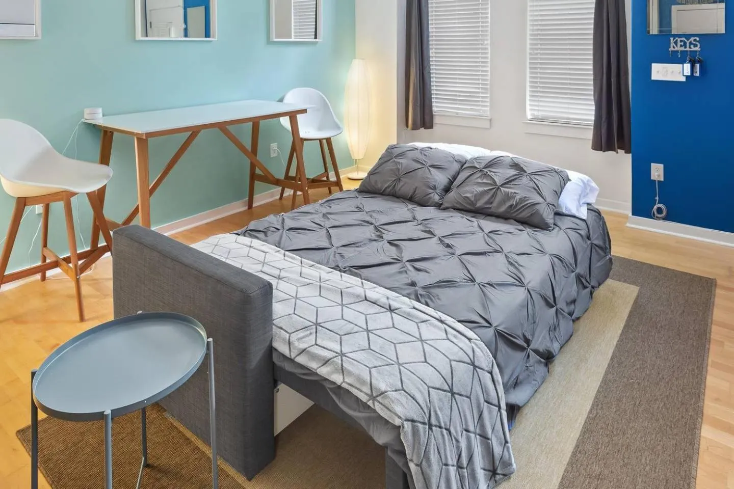 Bed in Trifecta City Loft Uptown CLT Superhost