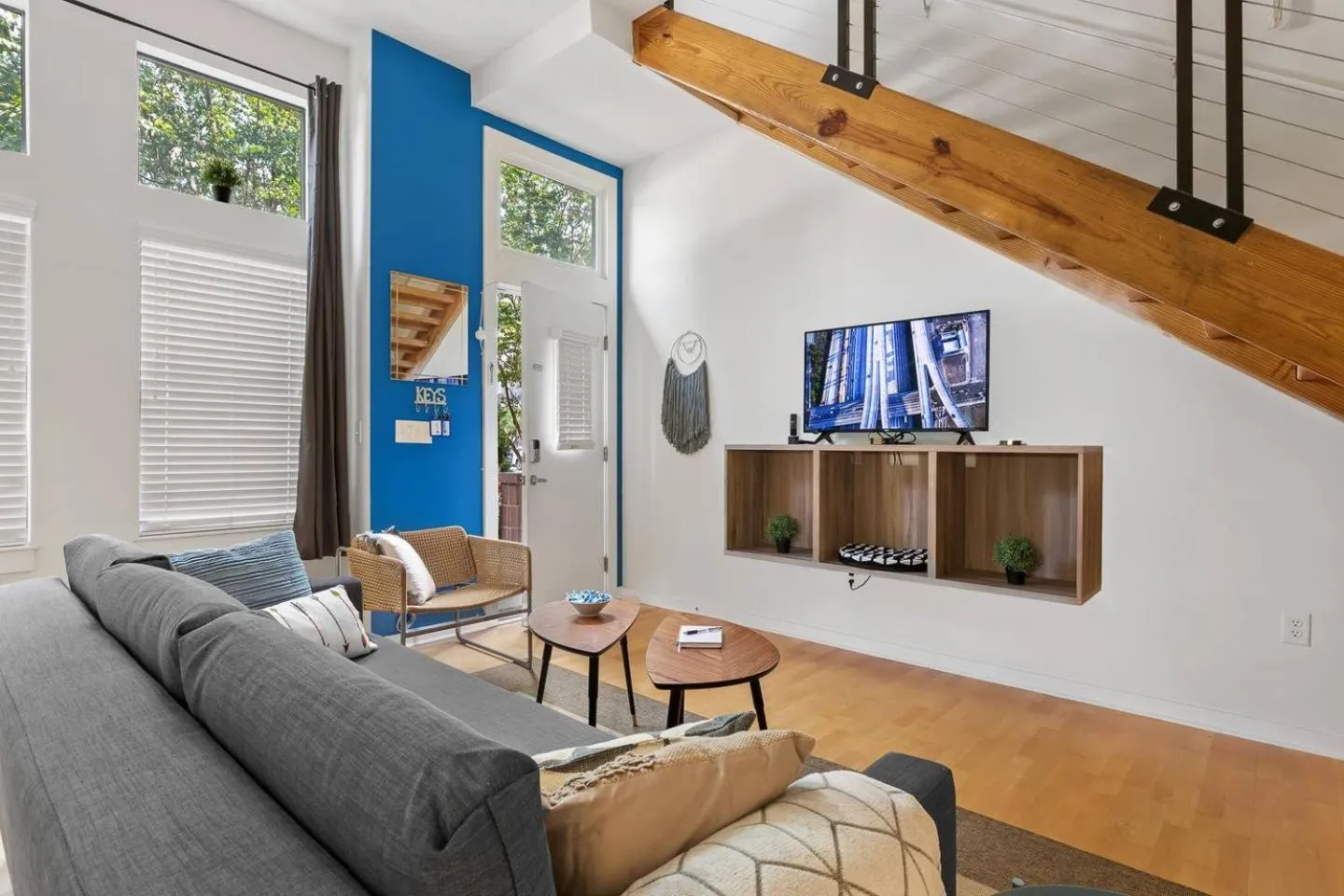 TV and multimedia in Trifecta City Loft Uptown CLT Superhost